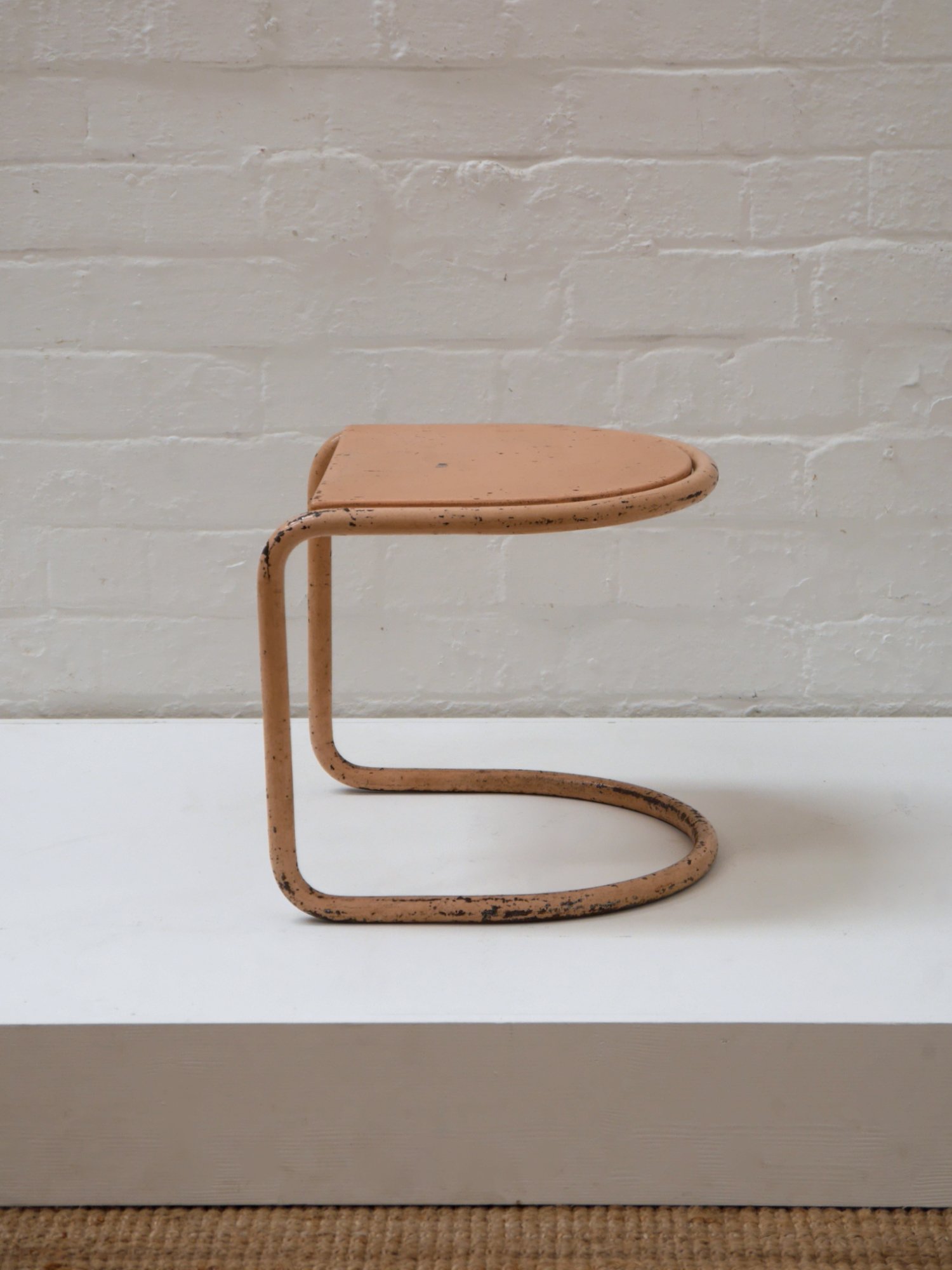 1930s modernist tubular steel stool