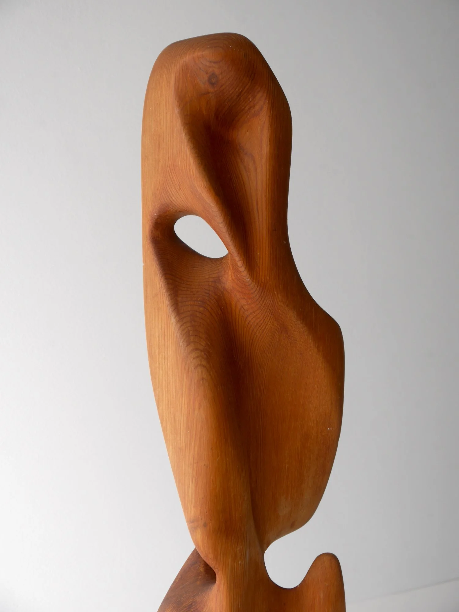 Vintage abstract pine sculpture