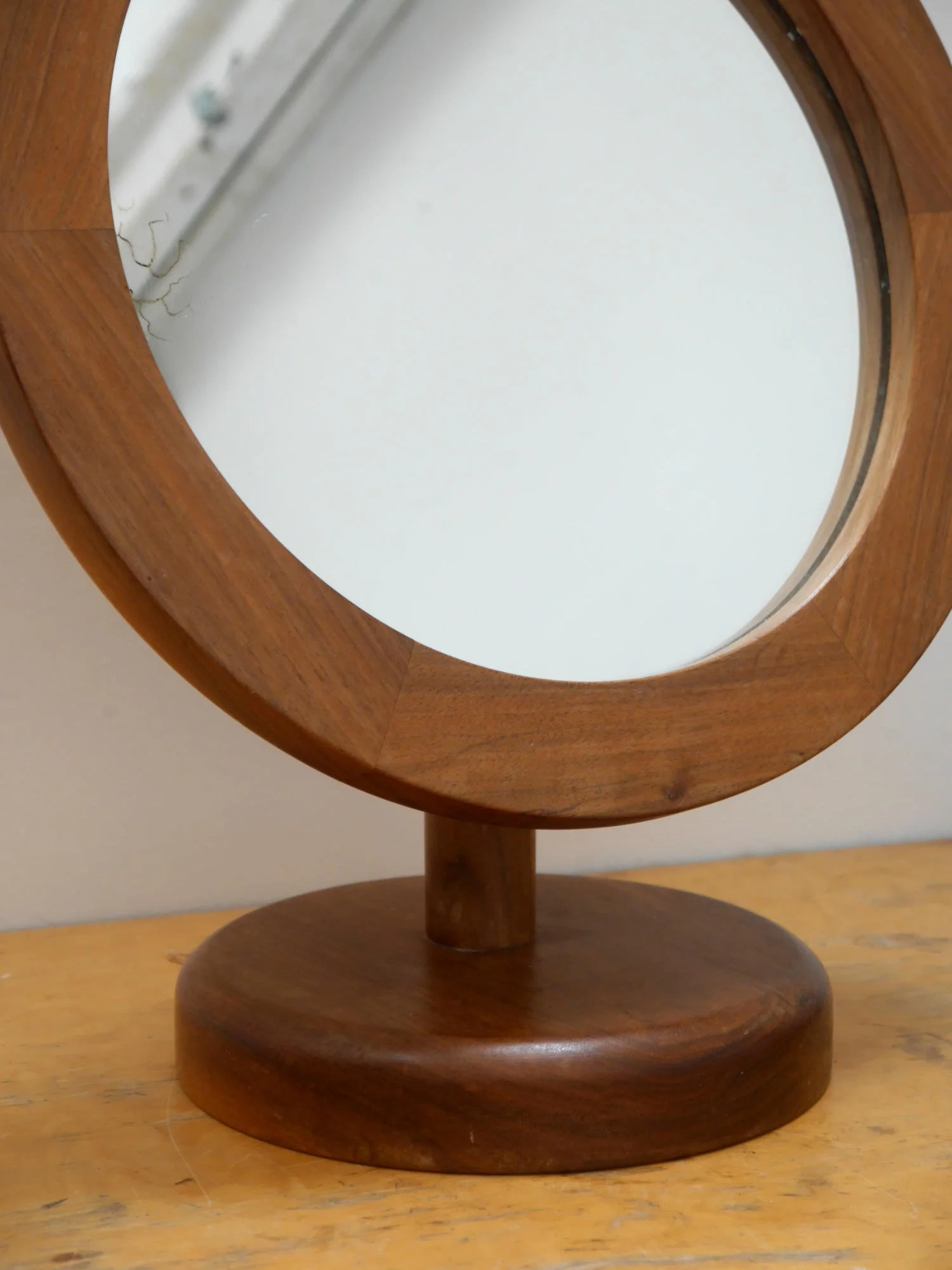 1970s wooden mirror