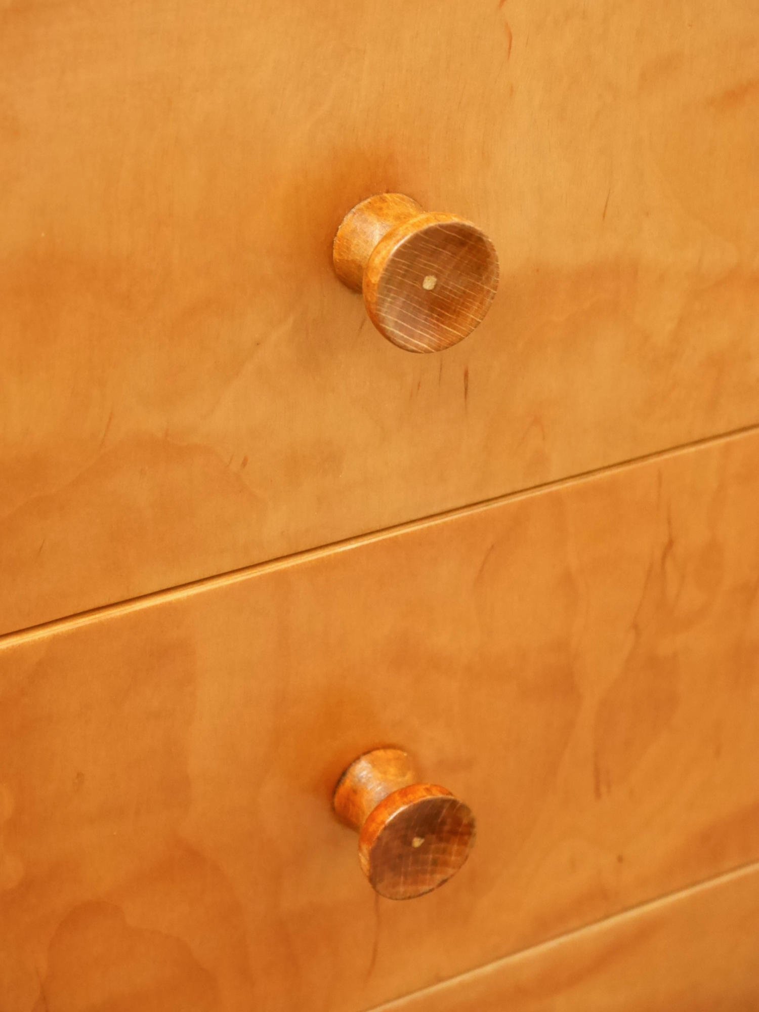 1930s modernist birch cabinet