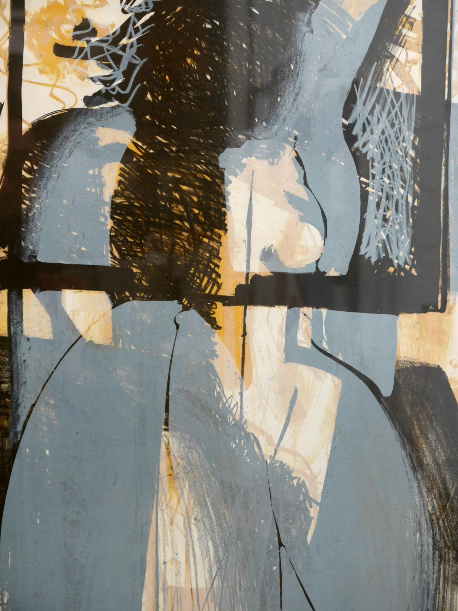 Grey Nude lithograph by Alistair Grant