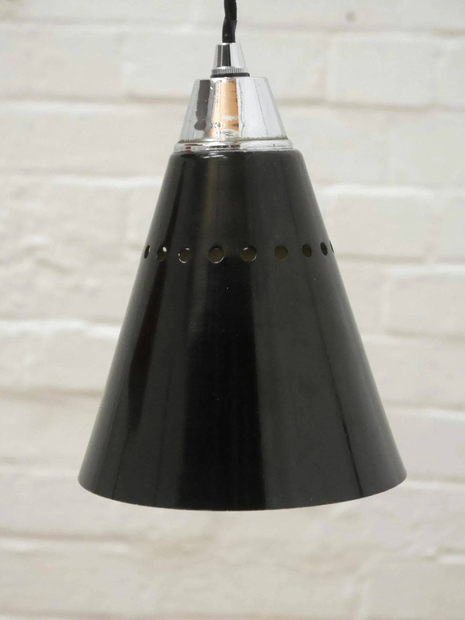 1950s metal pendant lights