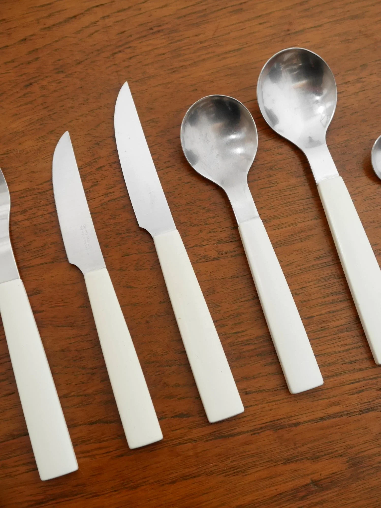 David Mellor white 1970s Java cutlery