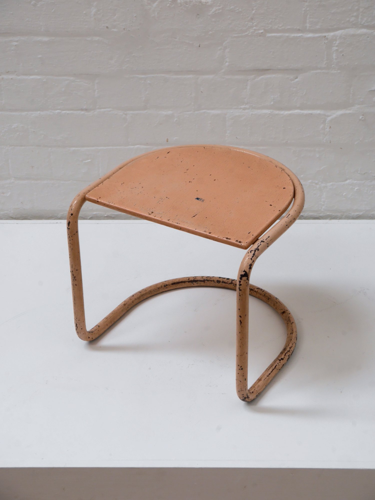 1930s modernist tubular steel stool