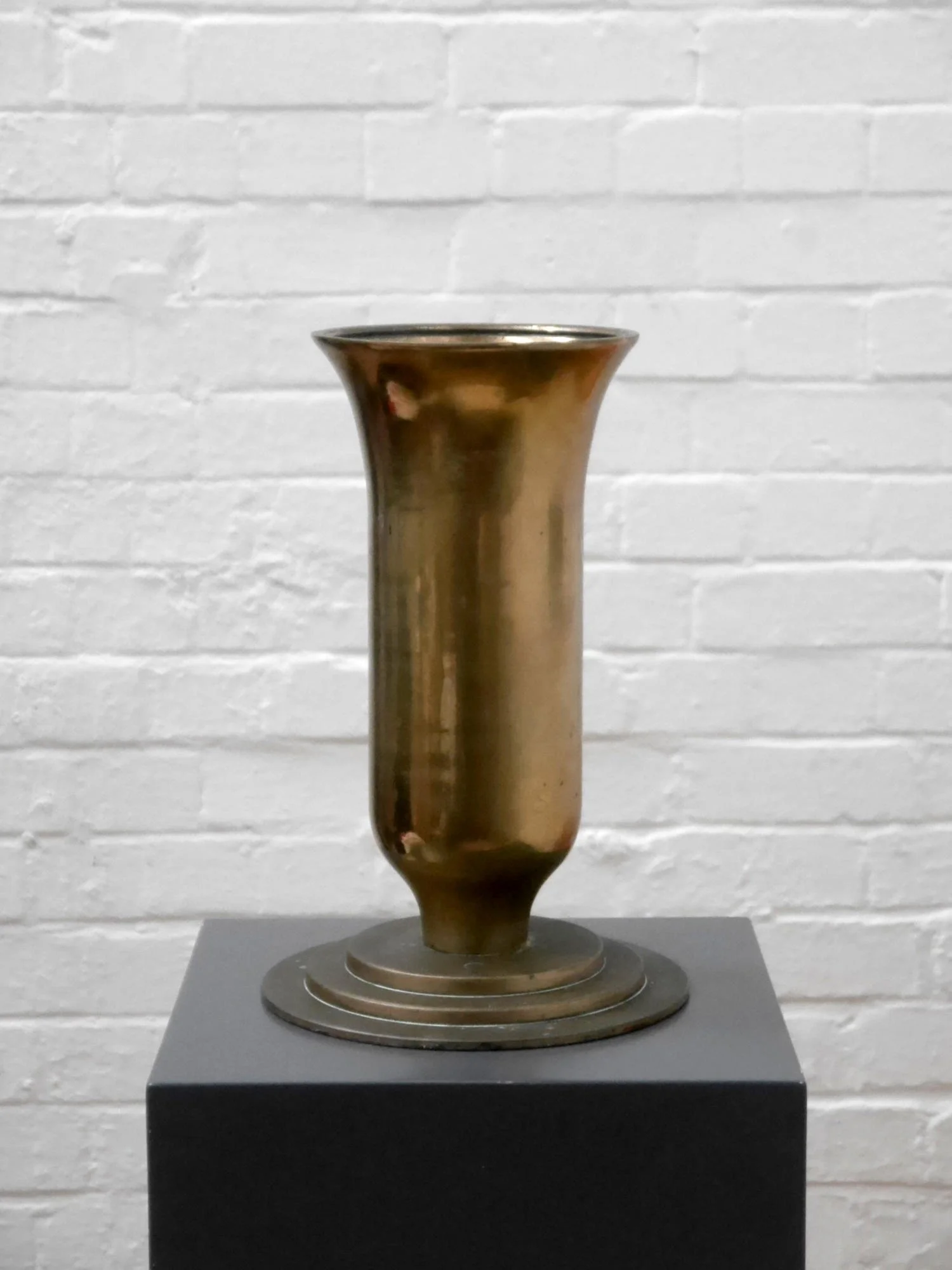 1930s brass large vase
