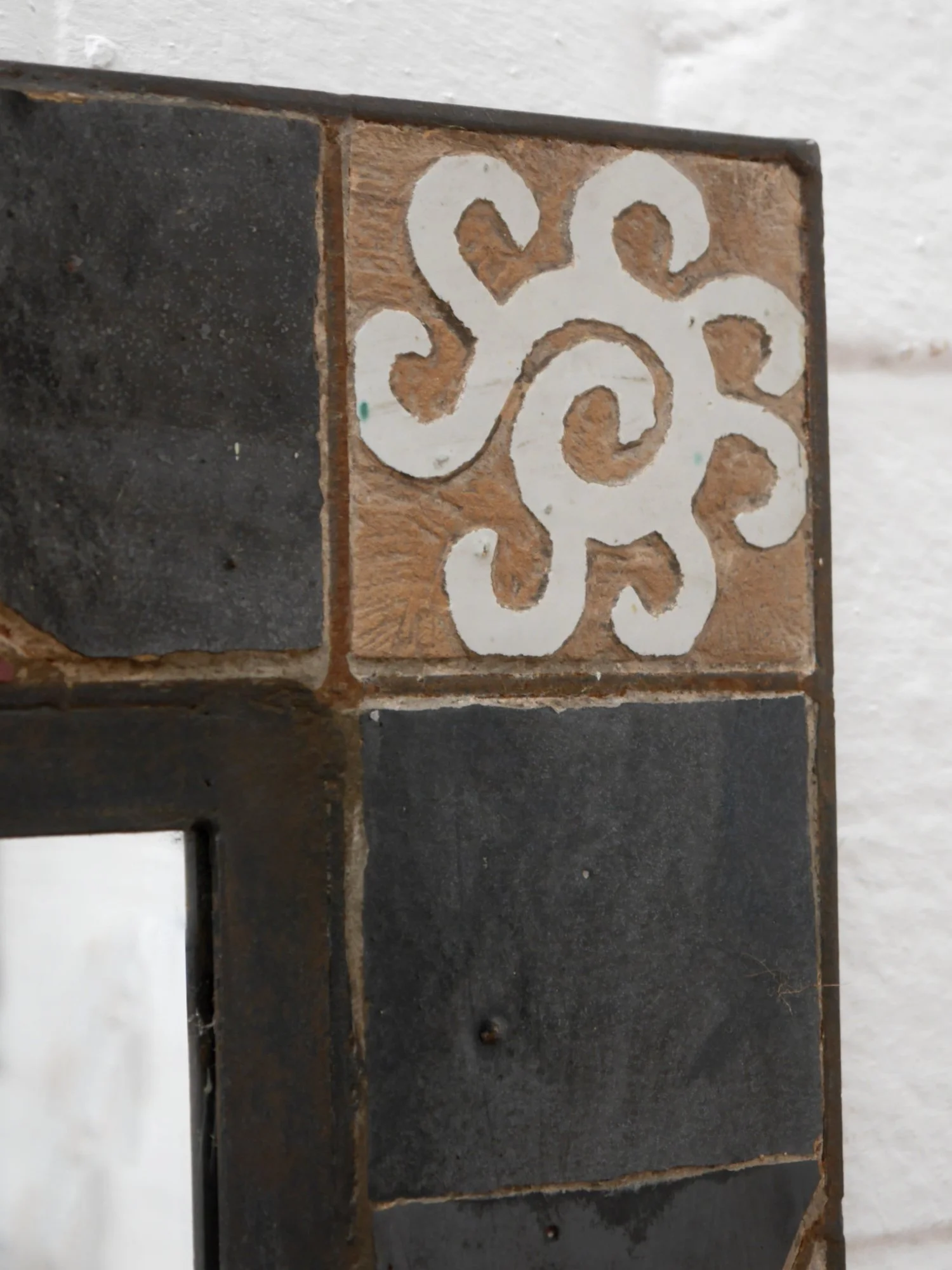 Vintage tiled mirror