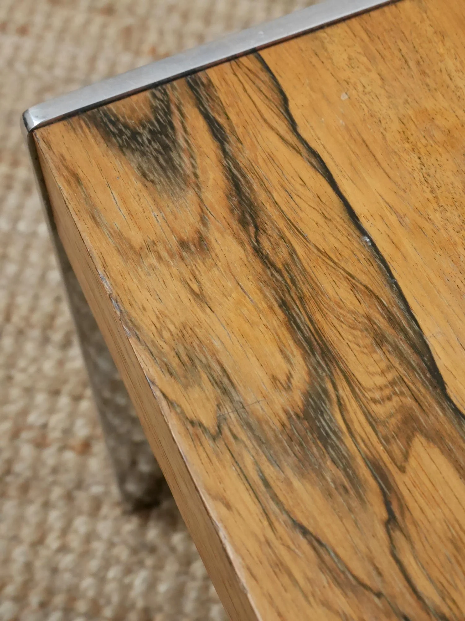 Merrow Associates rosewood & chrome side table