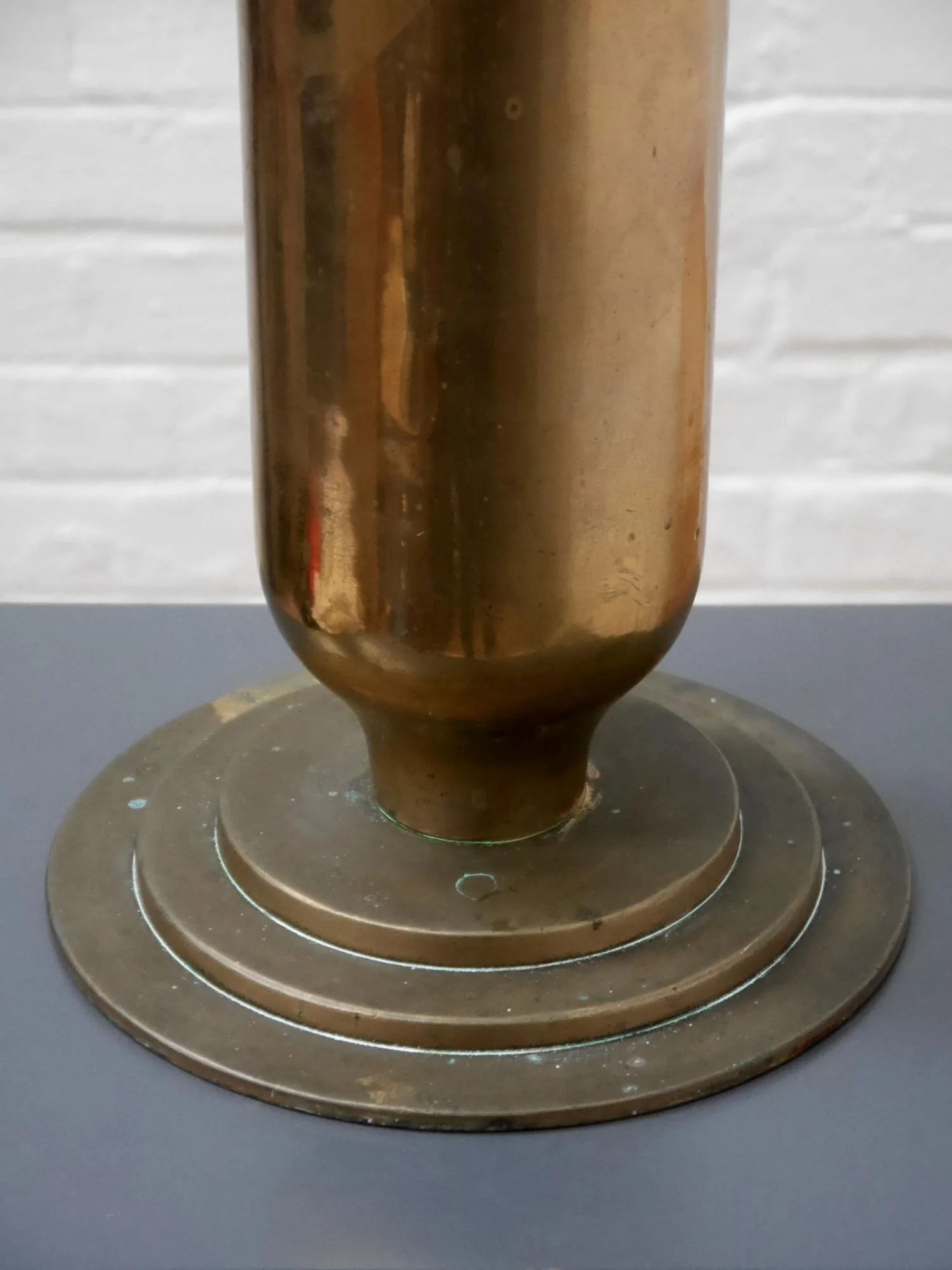 1930s brass large vase