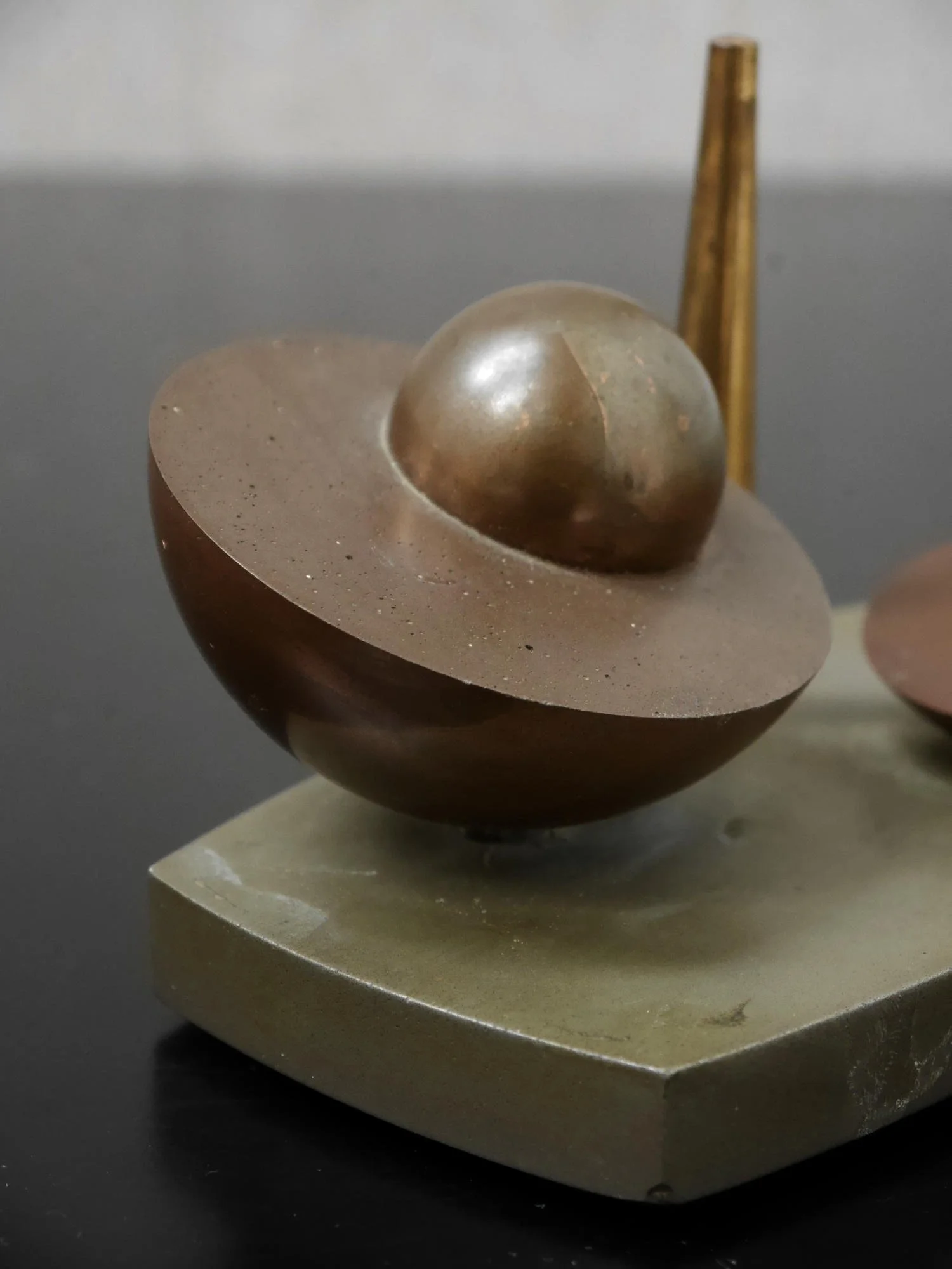 Midcentury abstract brass sculpture