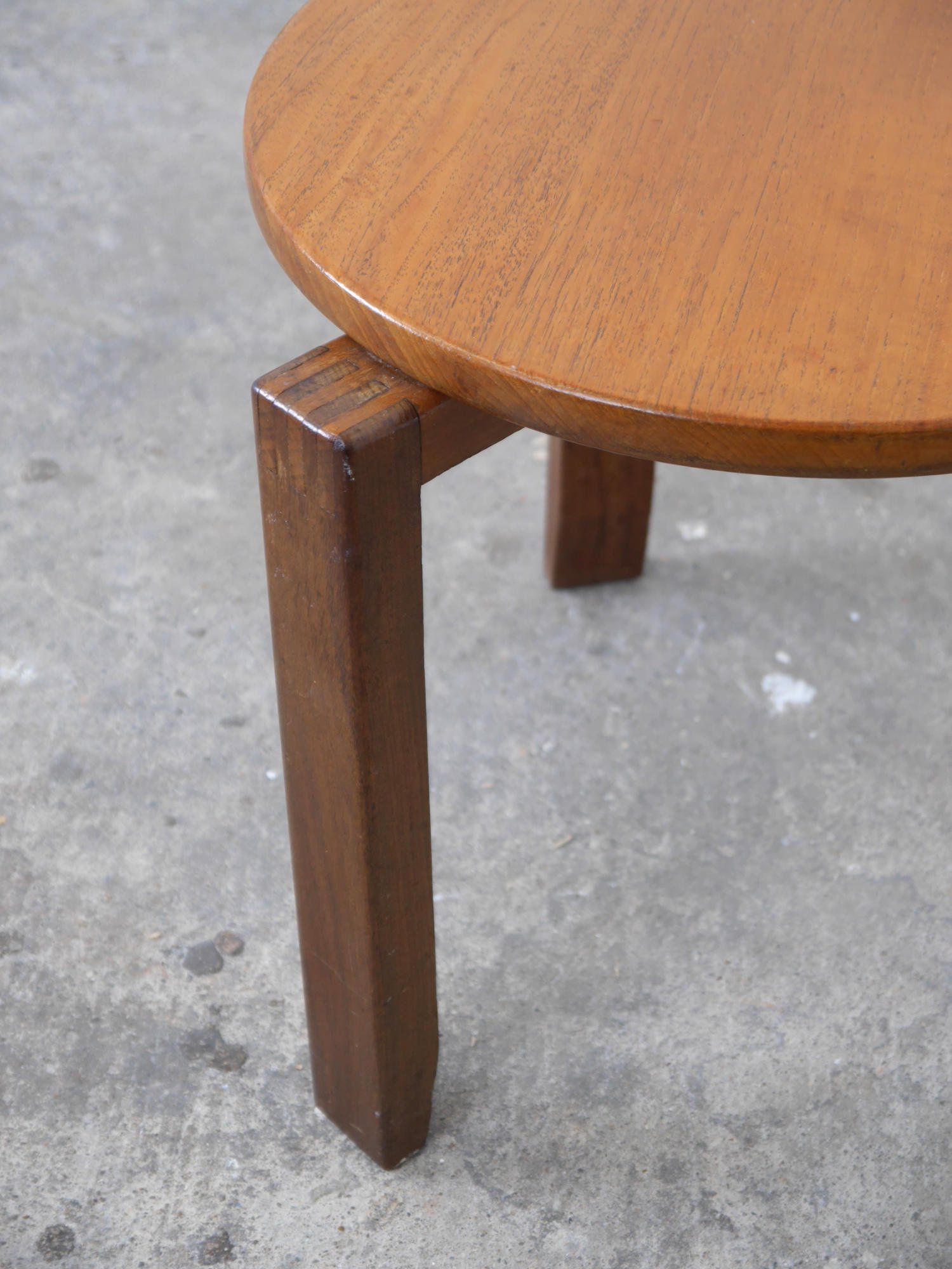 1960s stacking oak low stools or tables