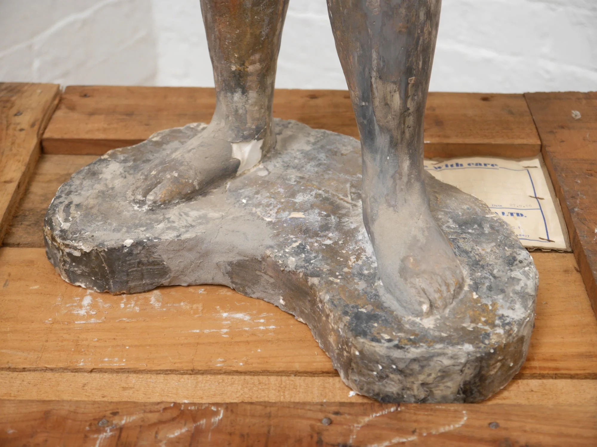 Mid-century nude plaster sculpture