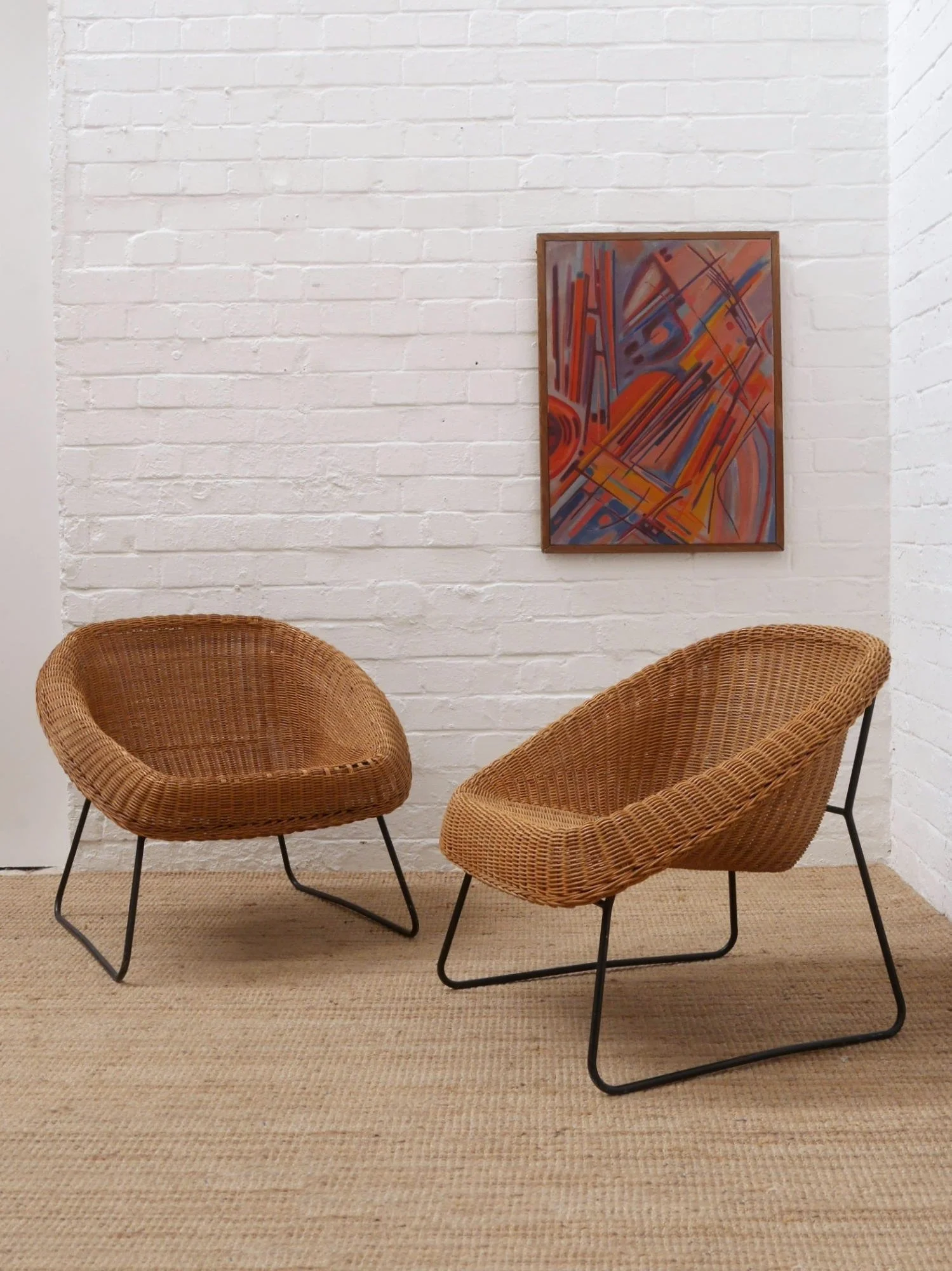 1950s Belgian wicker chairs