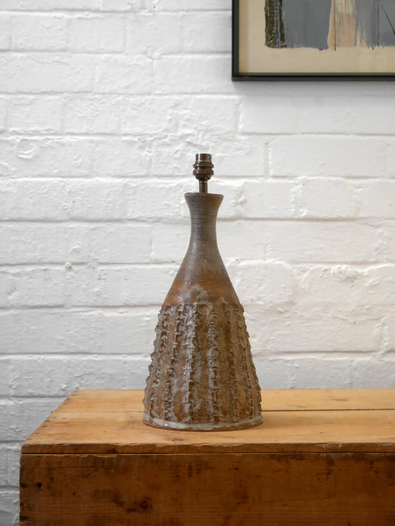 1970s studio pottery lamp