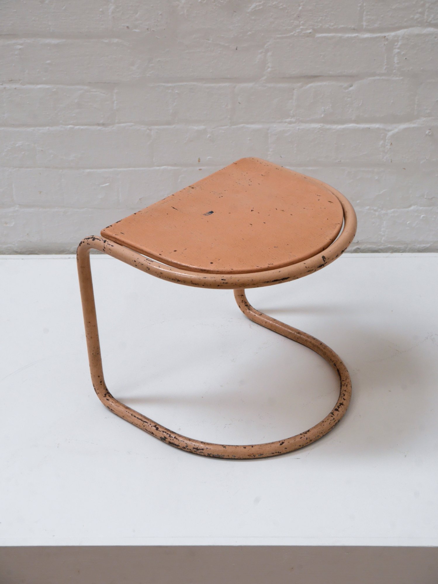 1930s modernist tubular steel stool