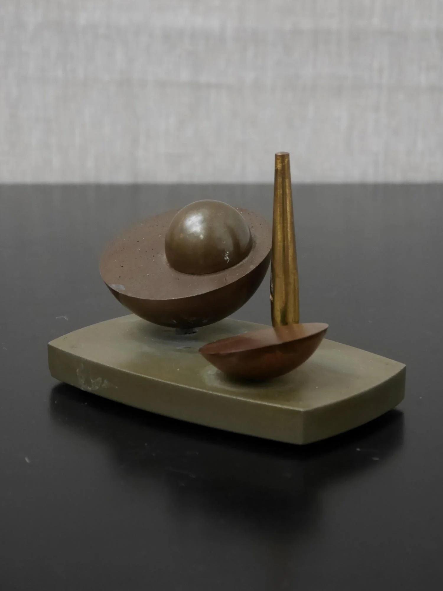 Midcentury abstract brass sculpture