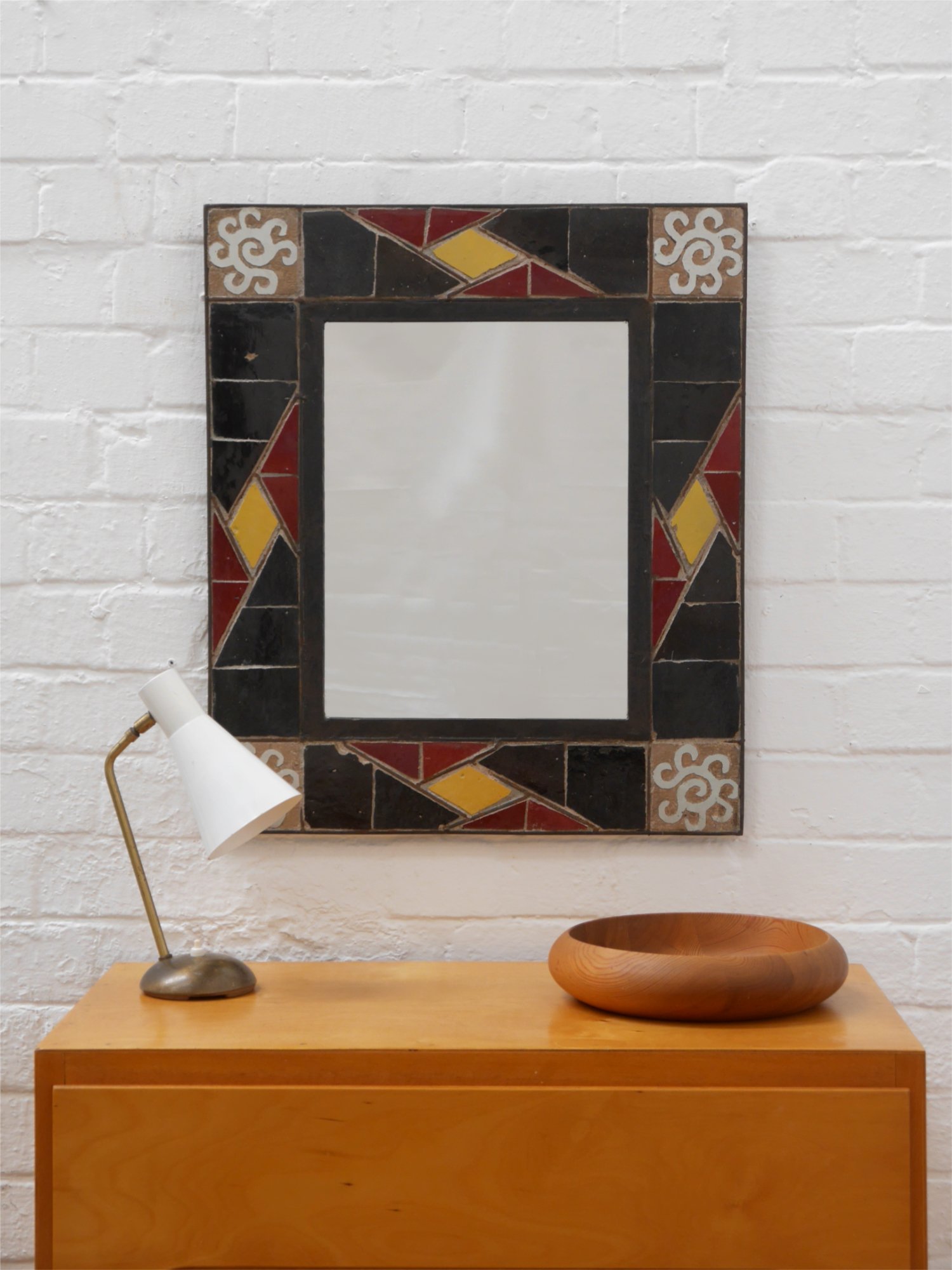 Vintage tiled mirror