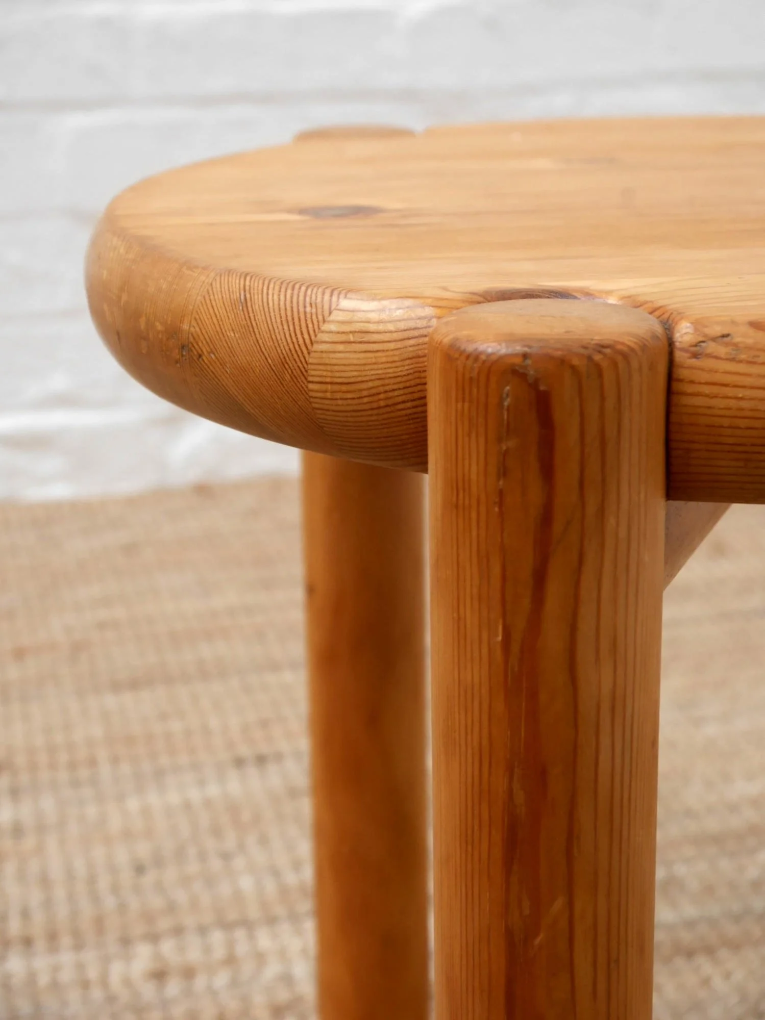 1970s pine stool