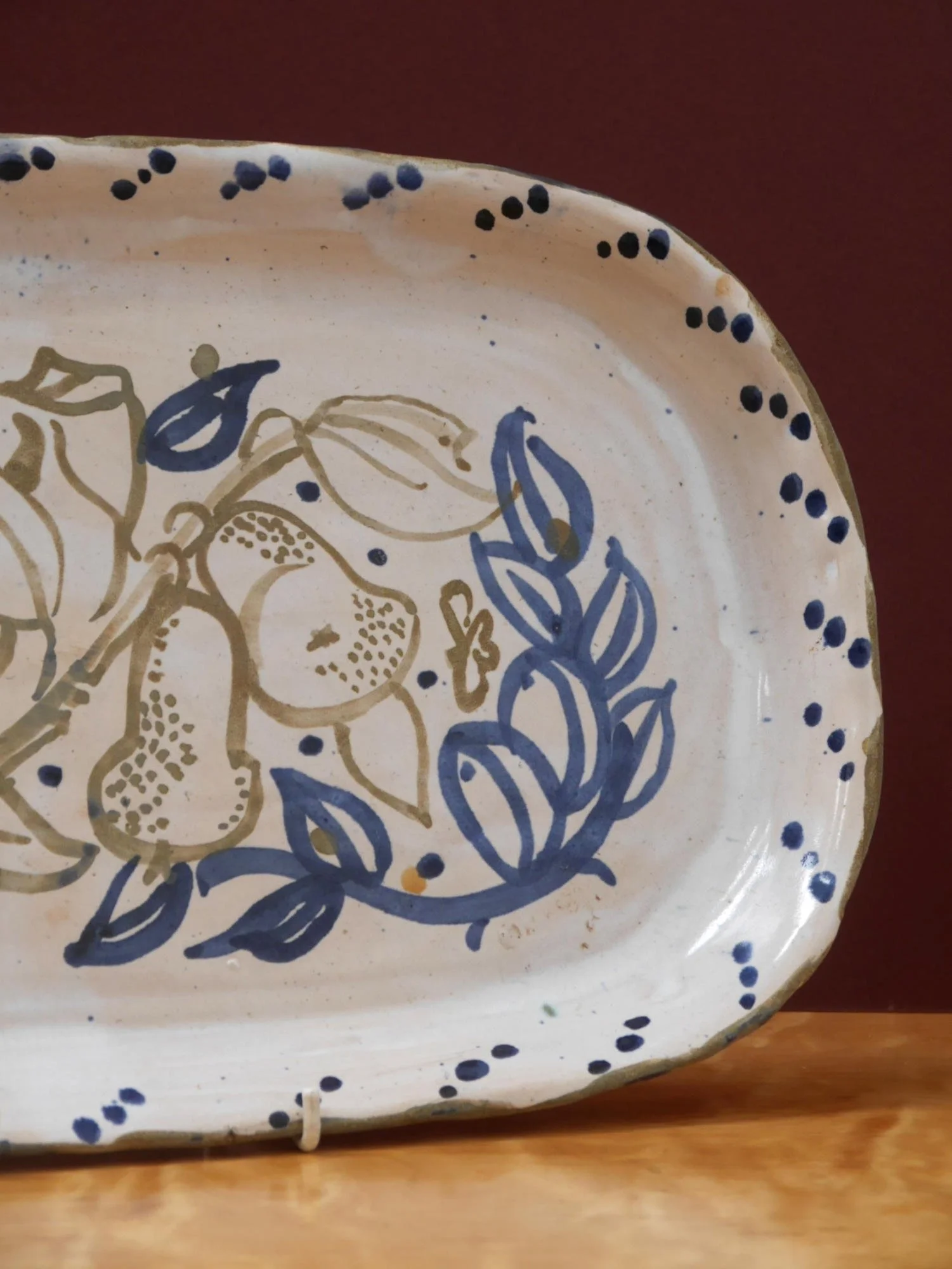 1960s studio pottery platter