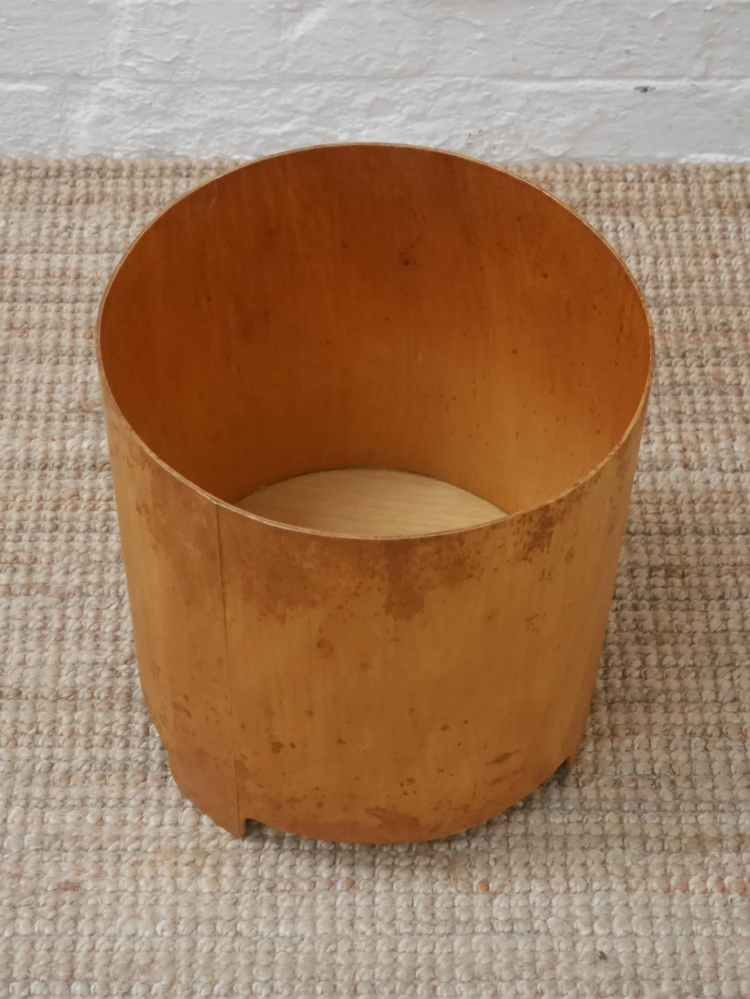Vintage plywood bin