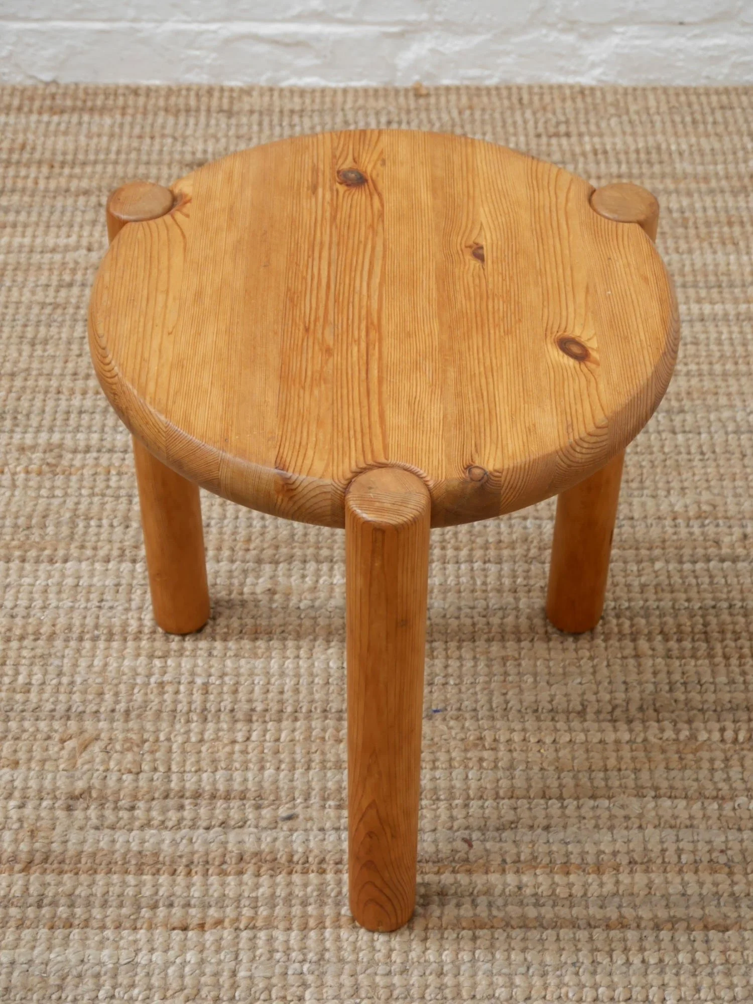 1970s pine stool