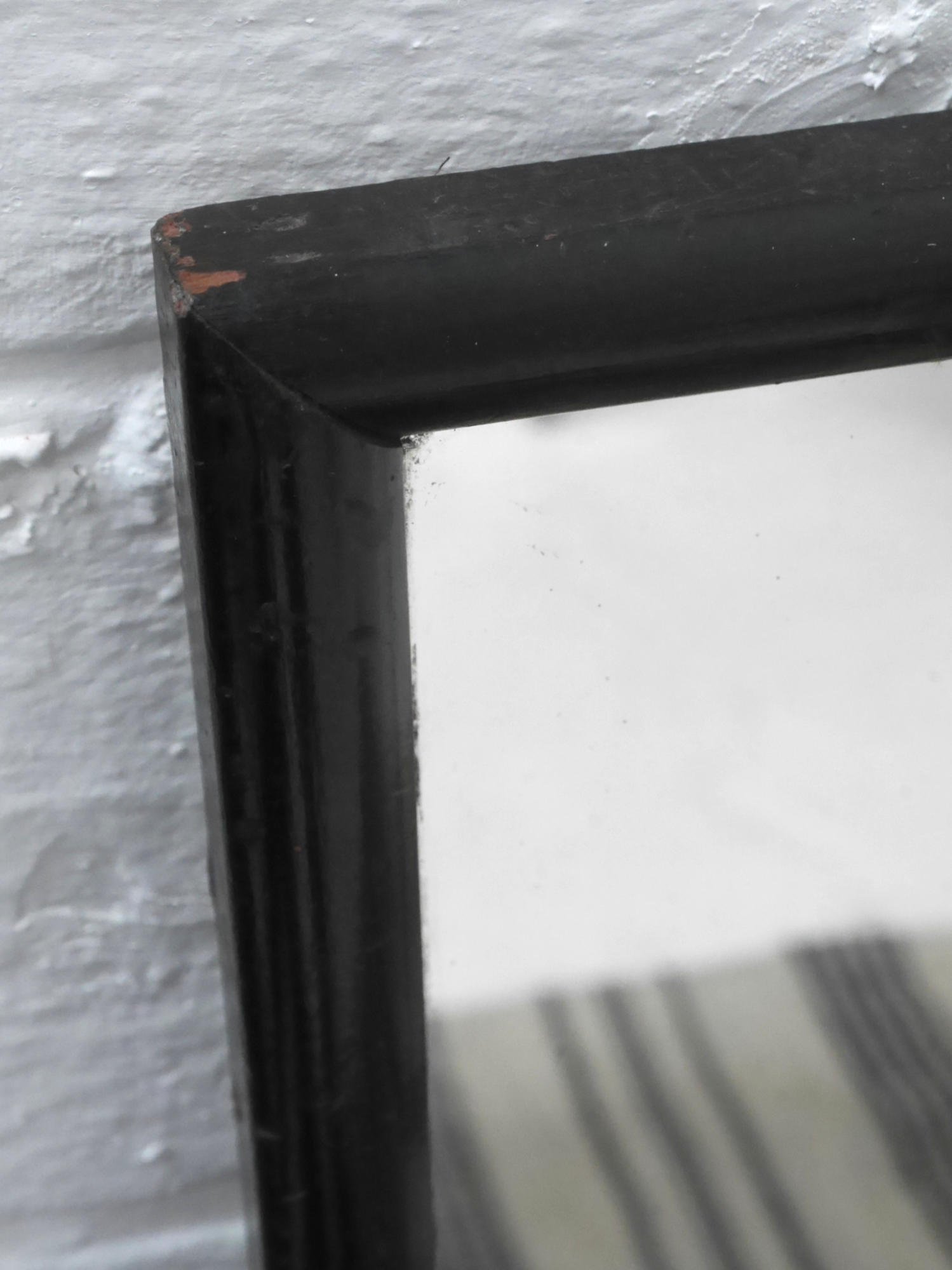 Edwardian ebonised shop mirror