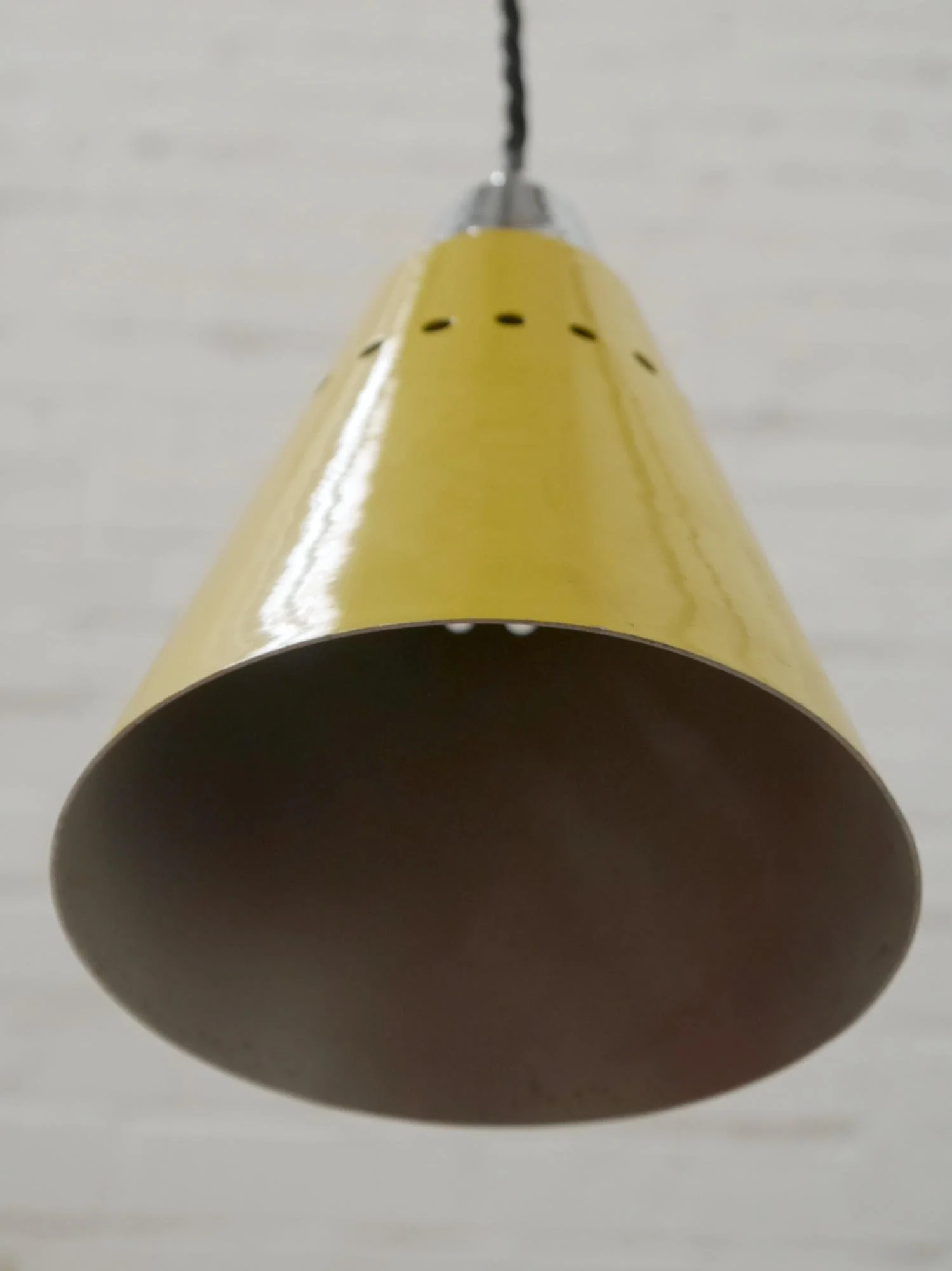 1950s metal pendant lights