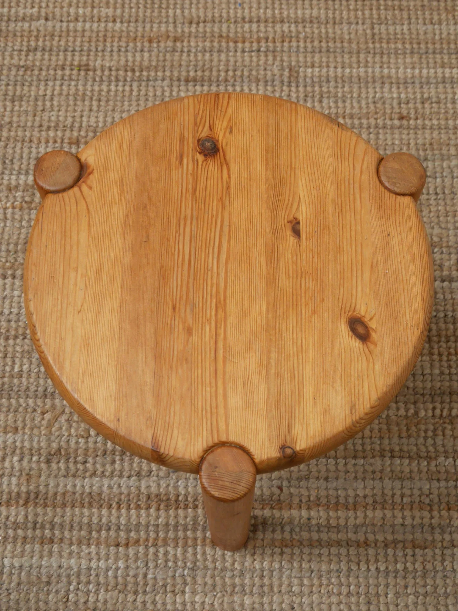1970s pine stool