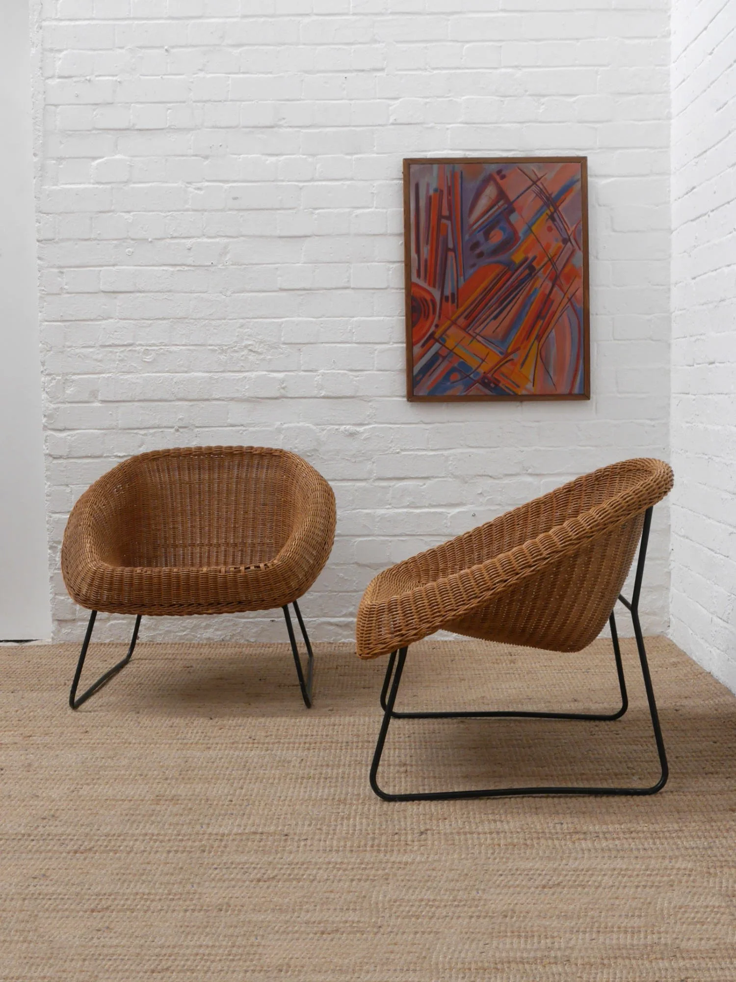 1950s Belgian wicker chairs