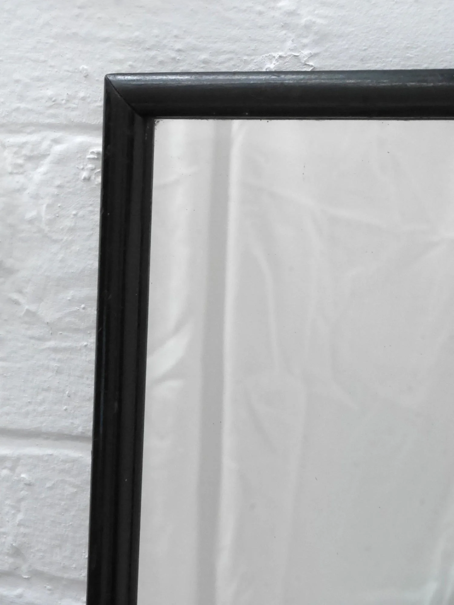 Edwardian ebonised shop mirror