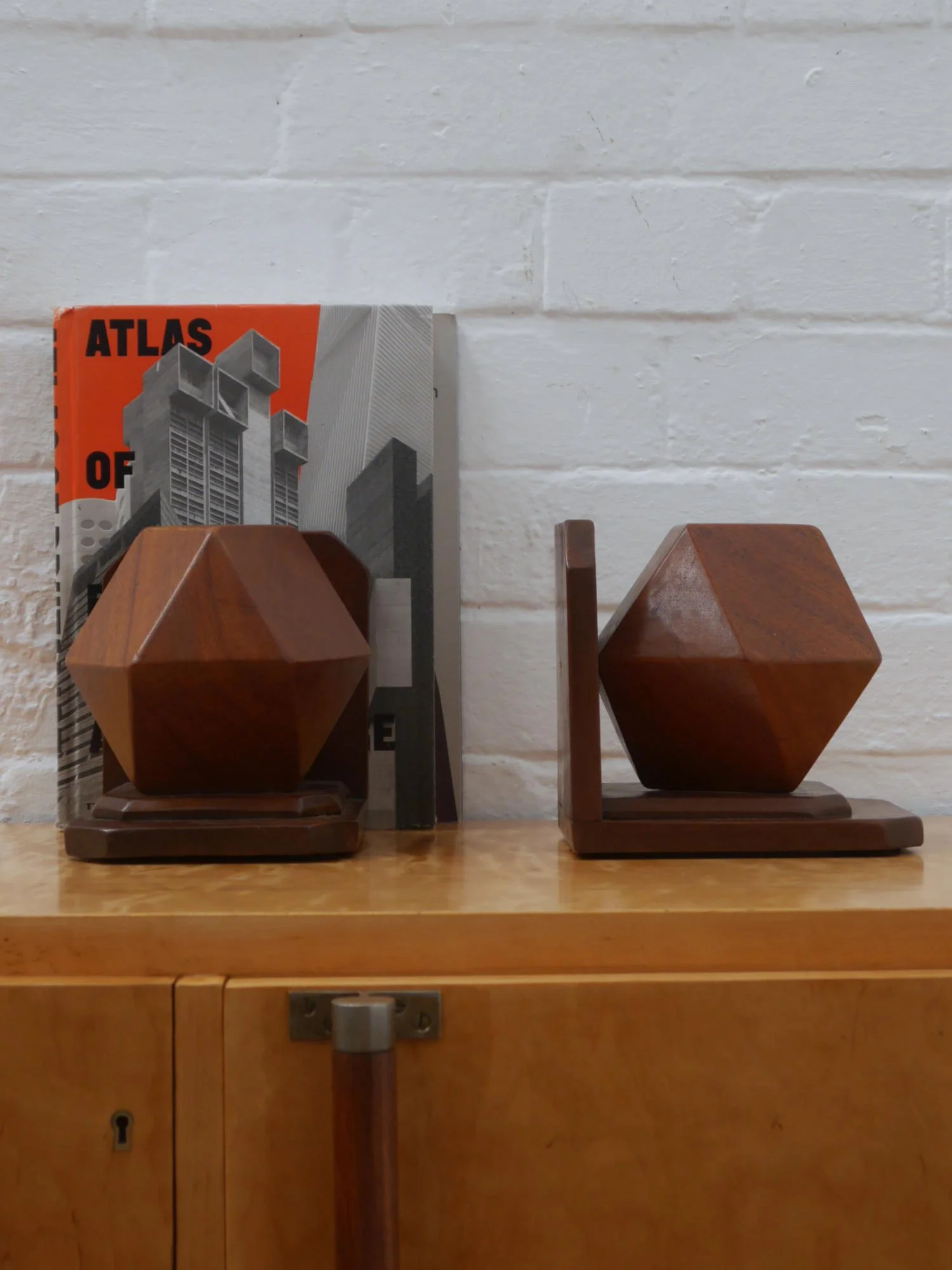 Art Deco 1930s geometric bookends