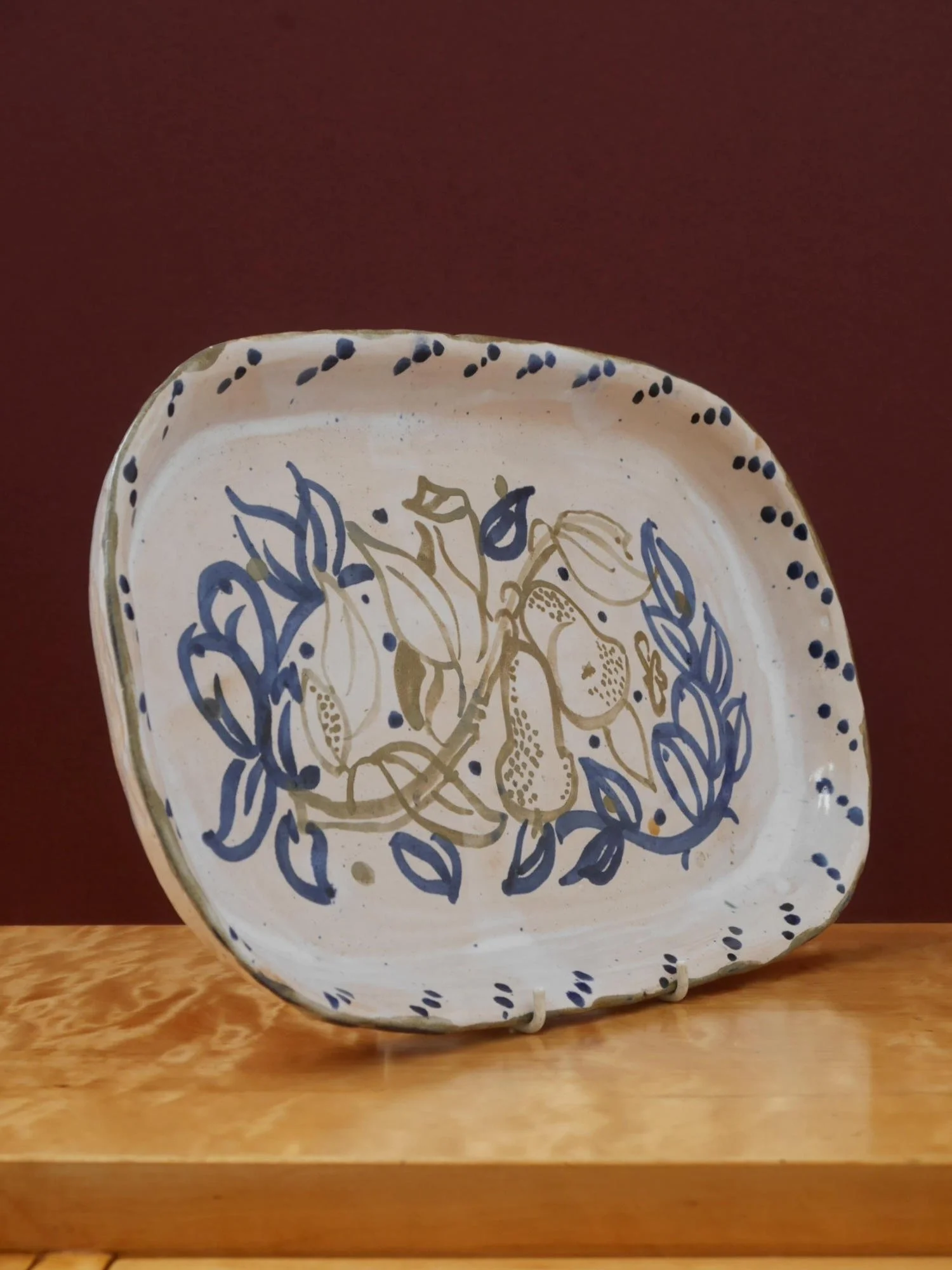 1960s studio pottery platter