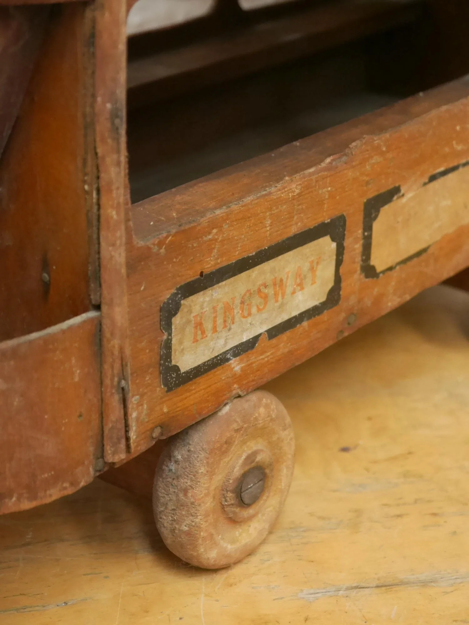 1930s plywood London bus model
