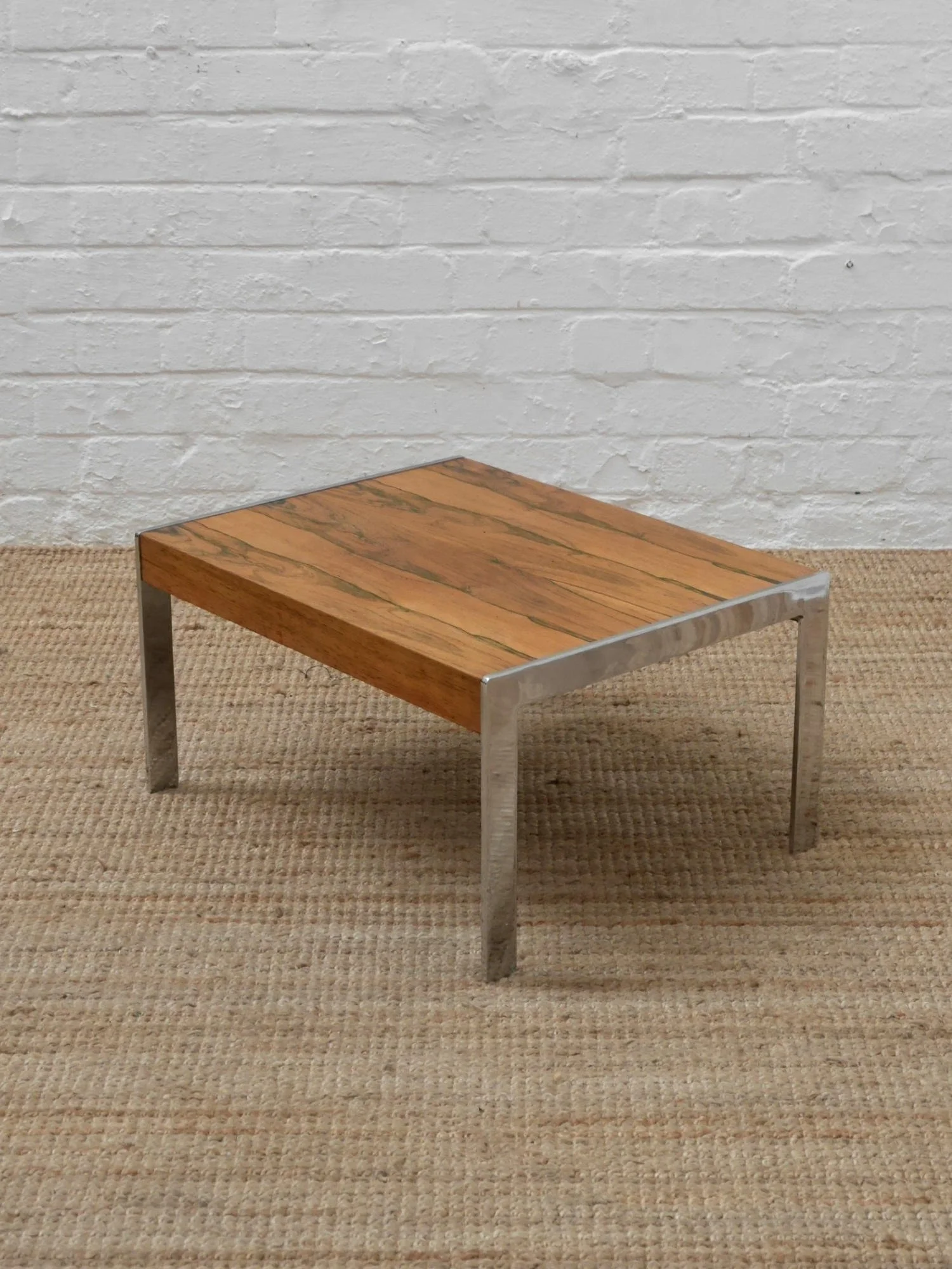 Merrow Associates rosewood & chrome side table