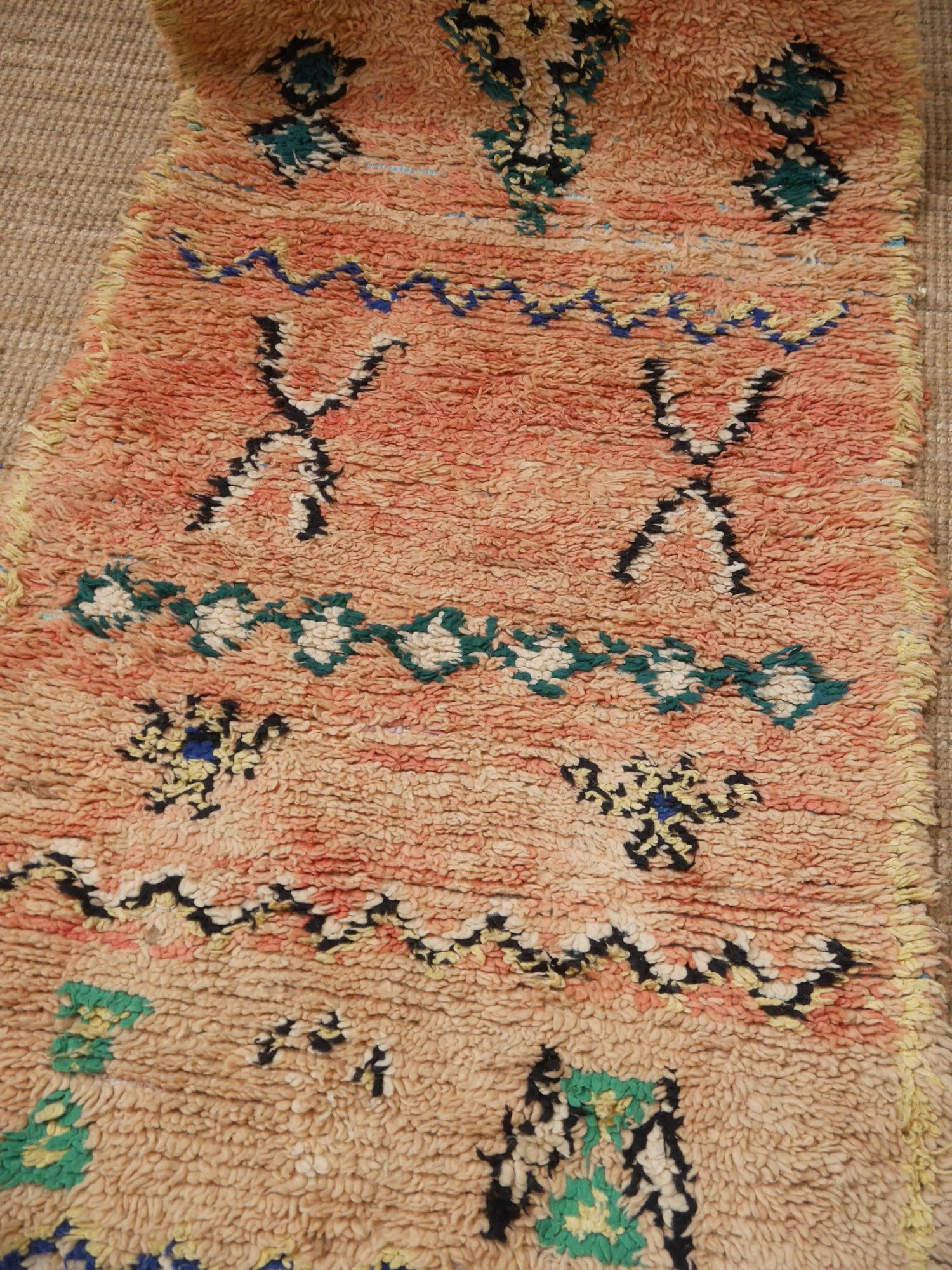Vintage Moroccan runner rug