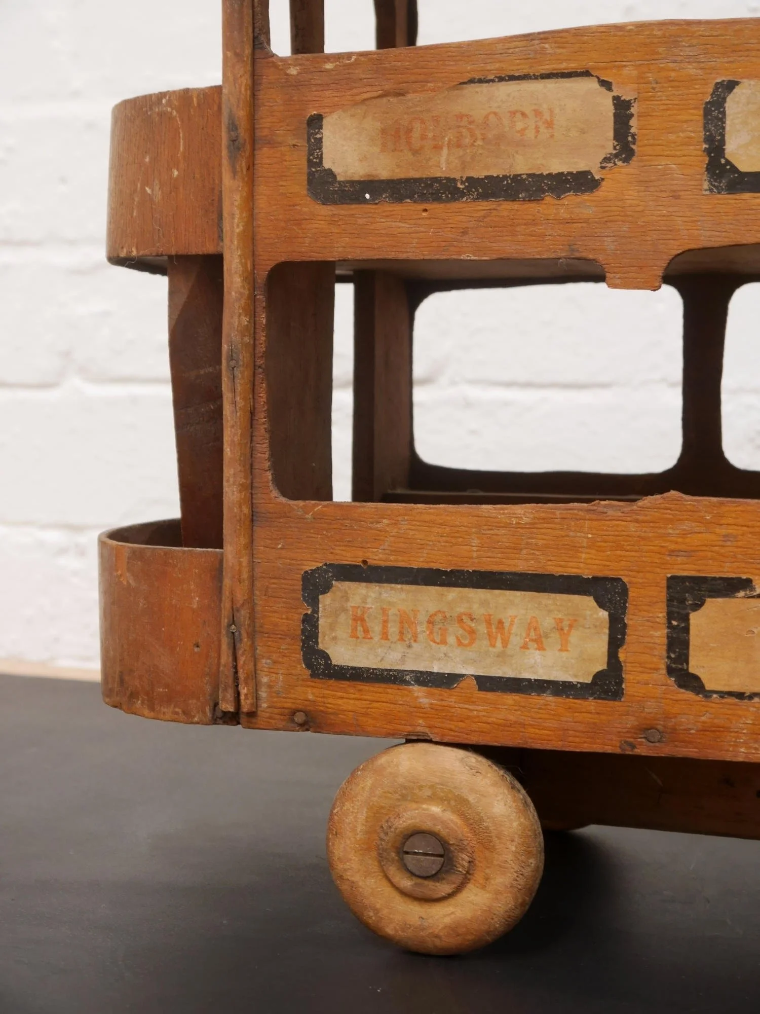 1930s plywood London bus model