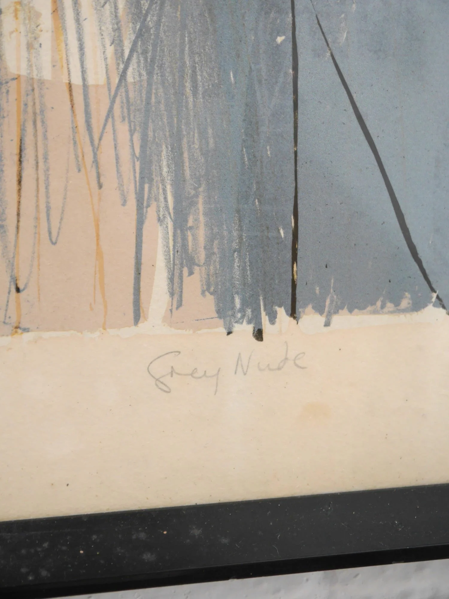 Grey Nude lithograph by Alistair Grant