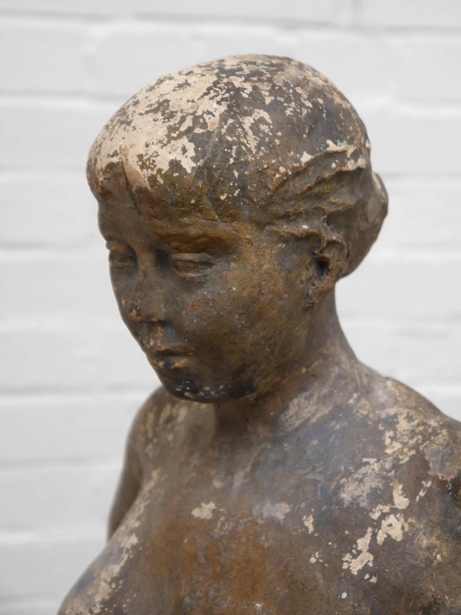Mid-century nude plaster sculpture
