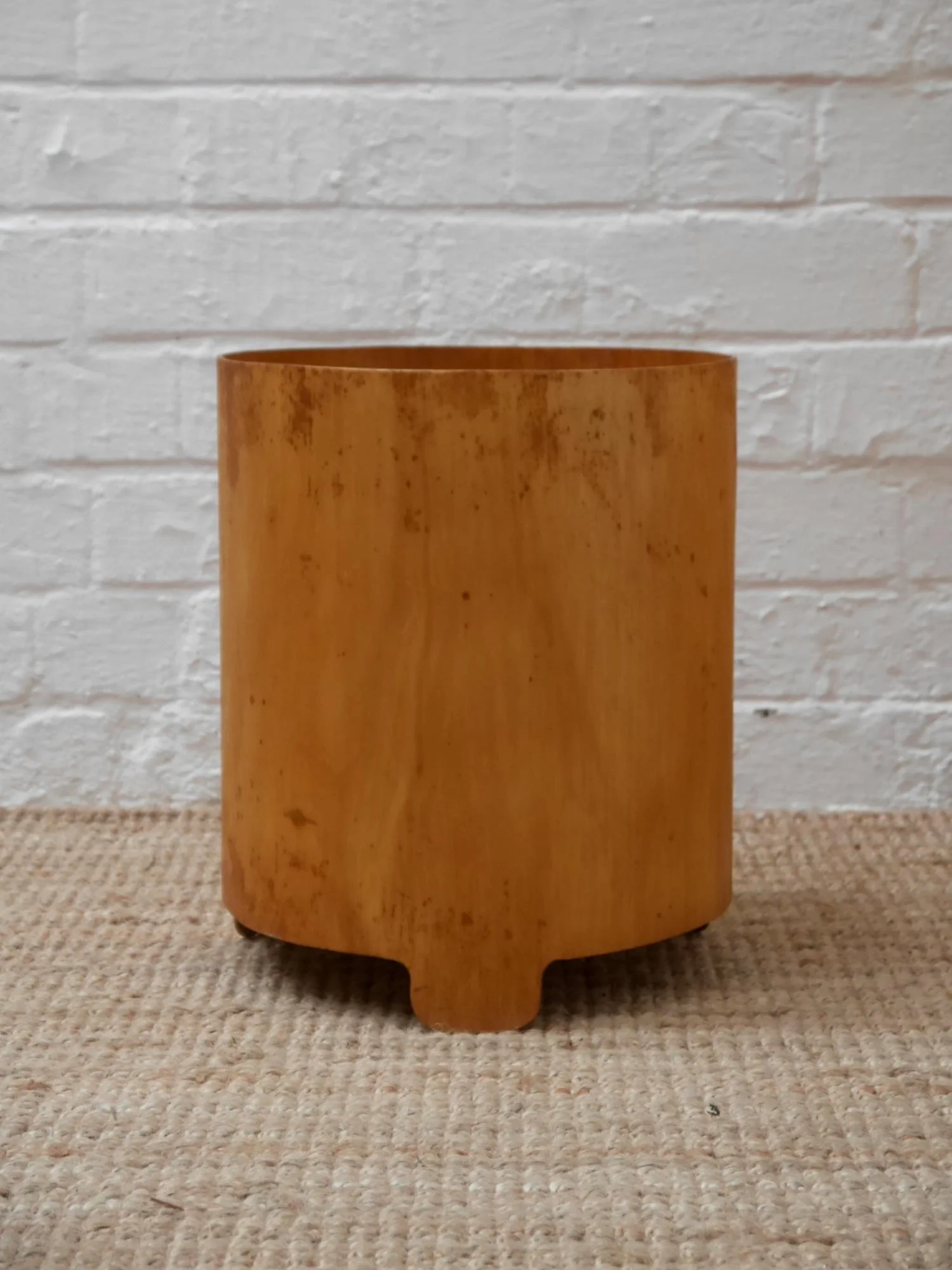 Vintage plywood bin