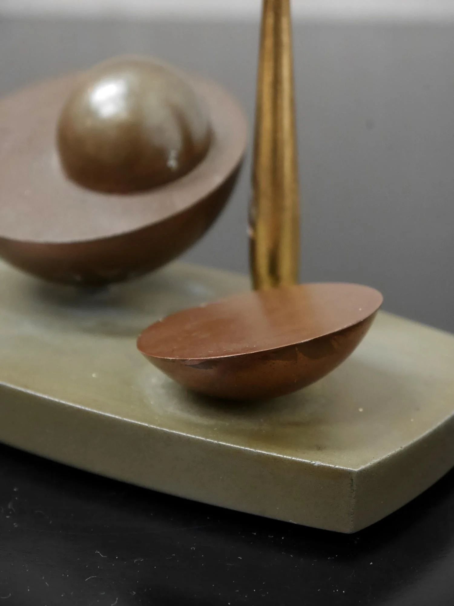 Midcentury abstract brass sculpture