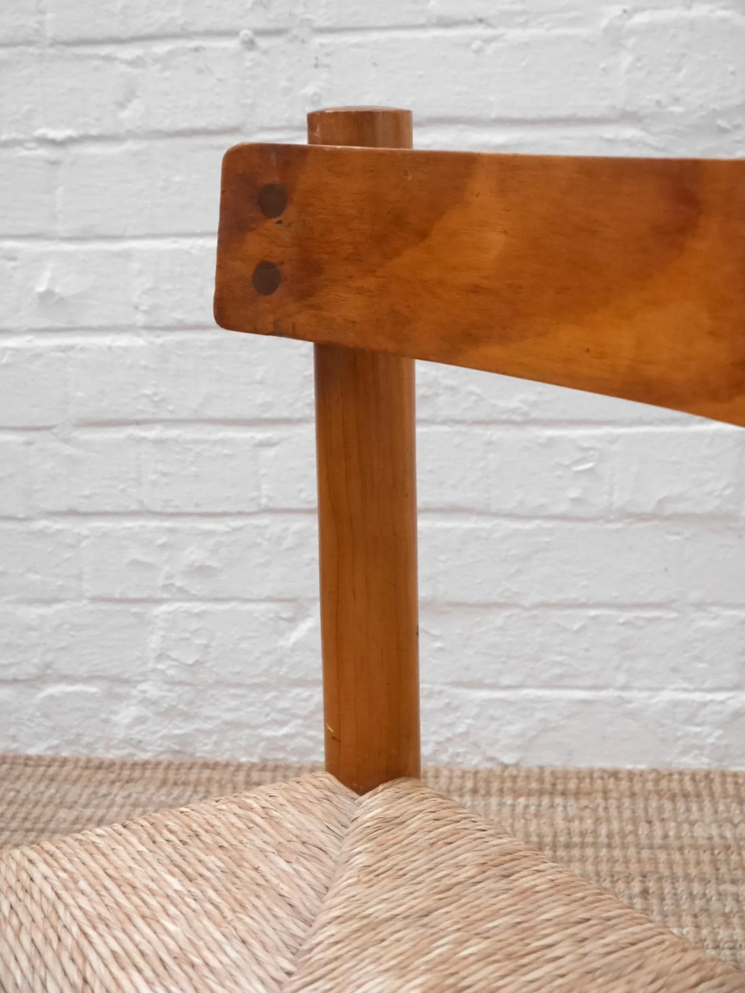 1970s low pine chair