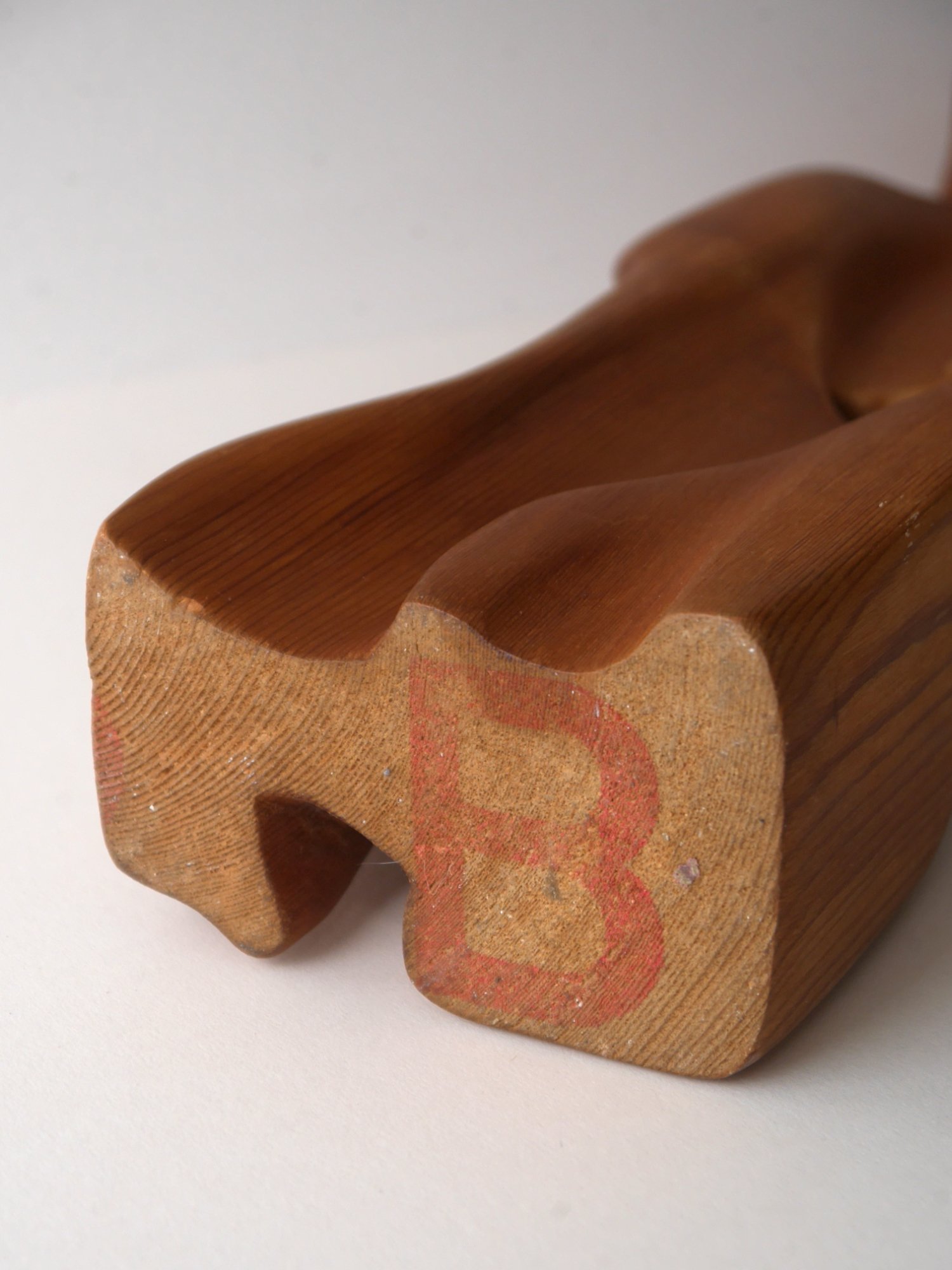 Vintage abstract pine sculpture