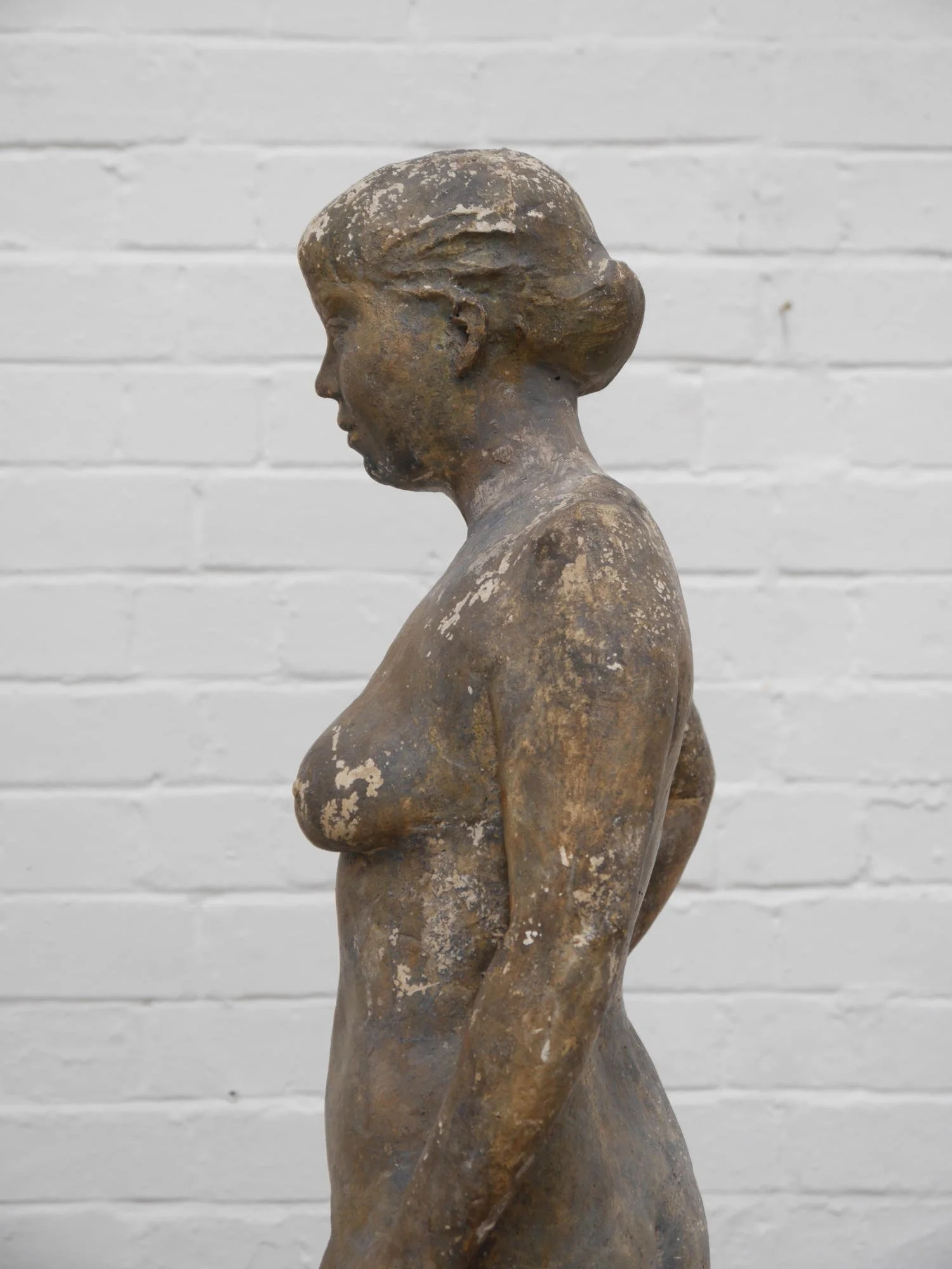Mid-century nude plaster sculpture