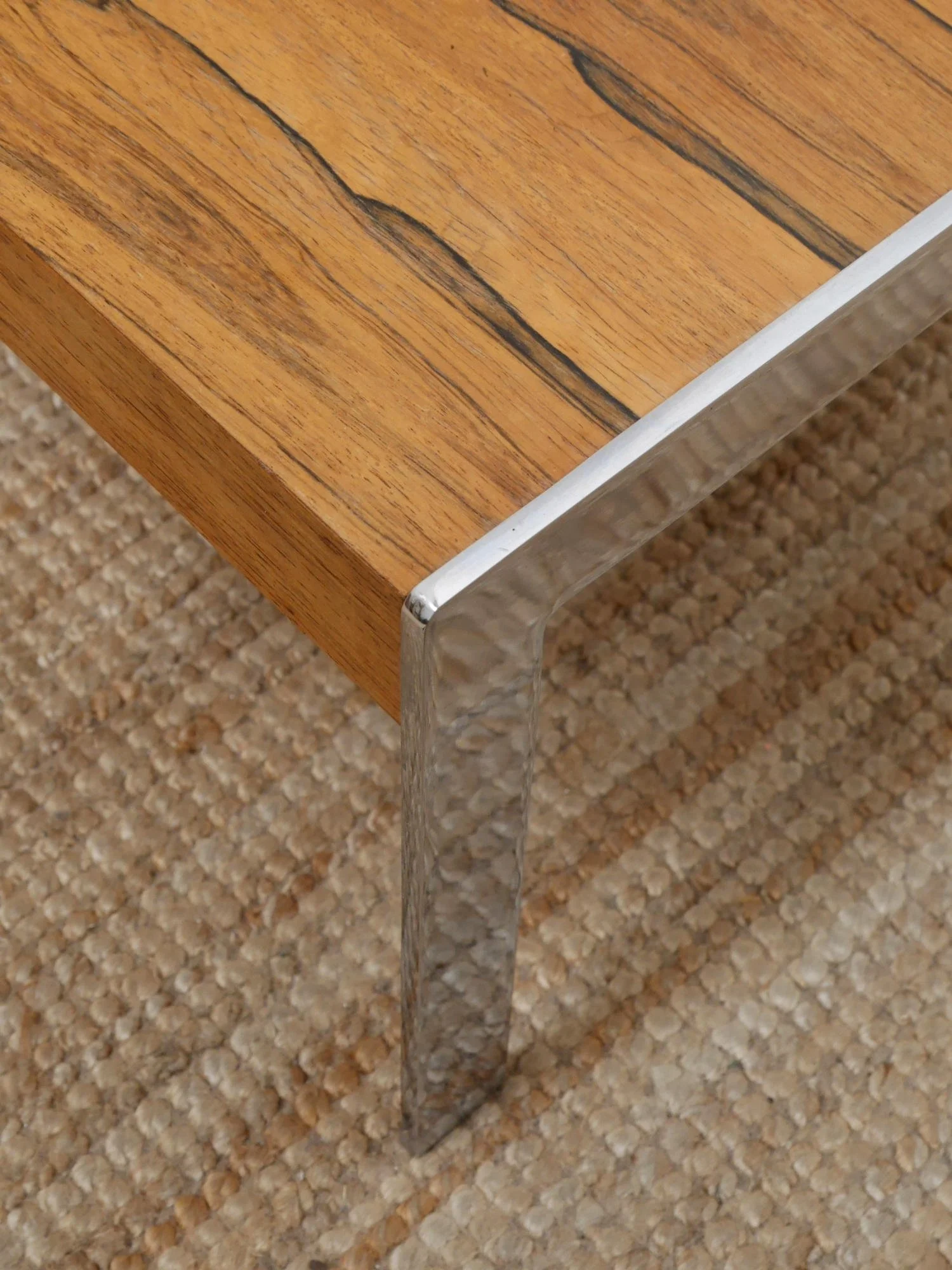 Merrow Associates rosewood & chrome side table