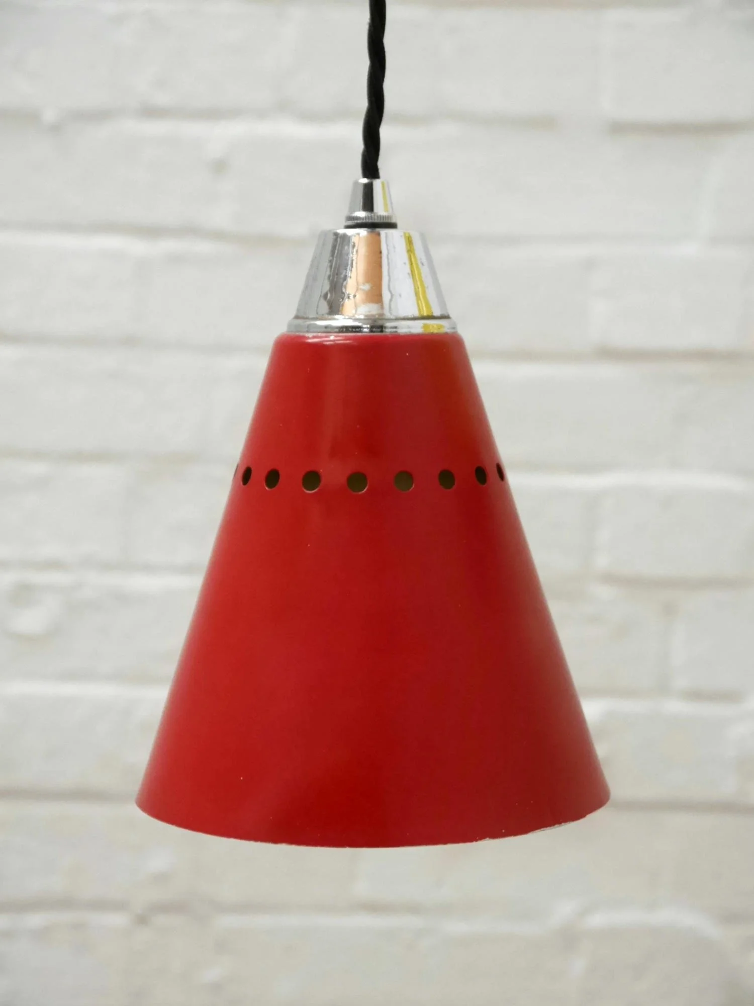 1950s metal pendant lights