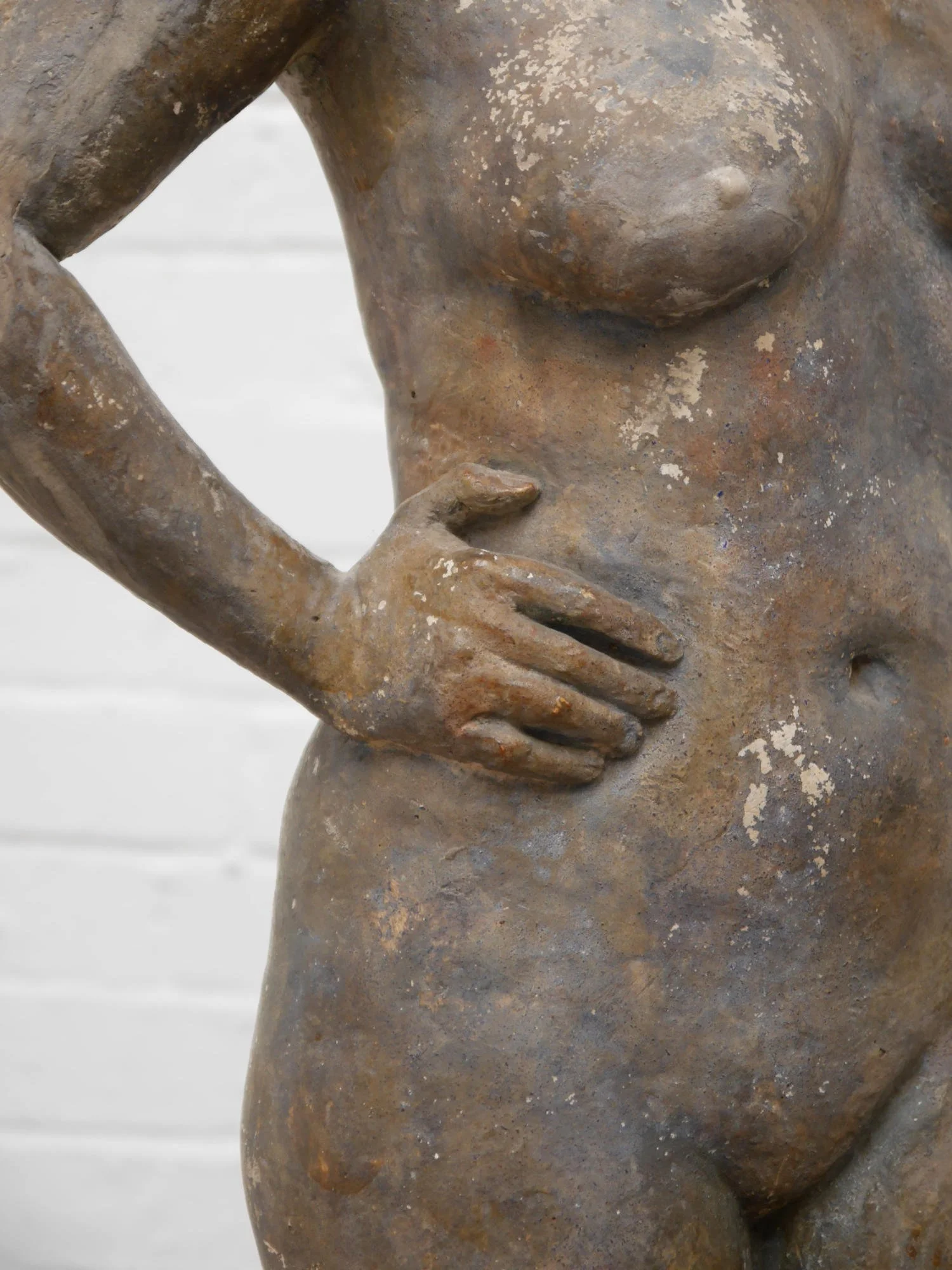 Mid-century nude plaster sculpture