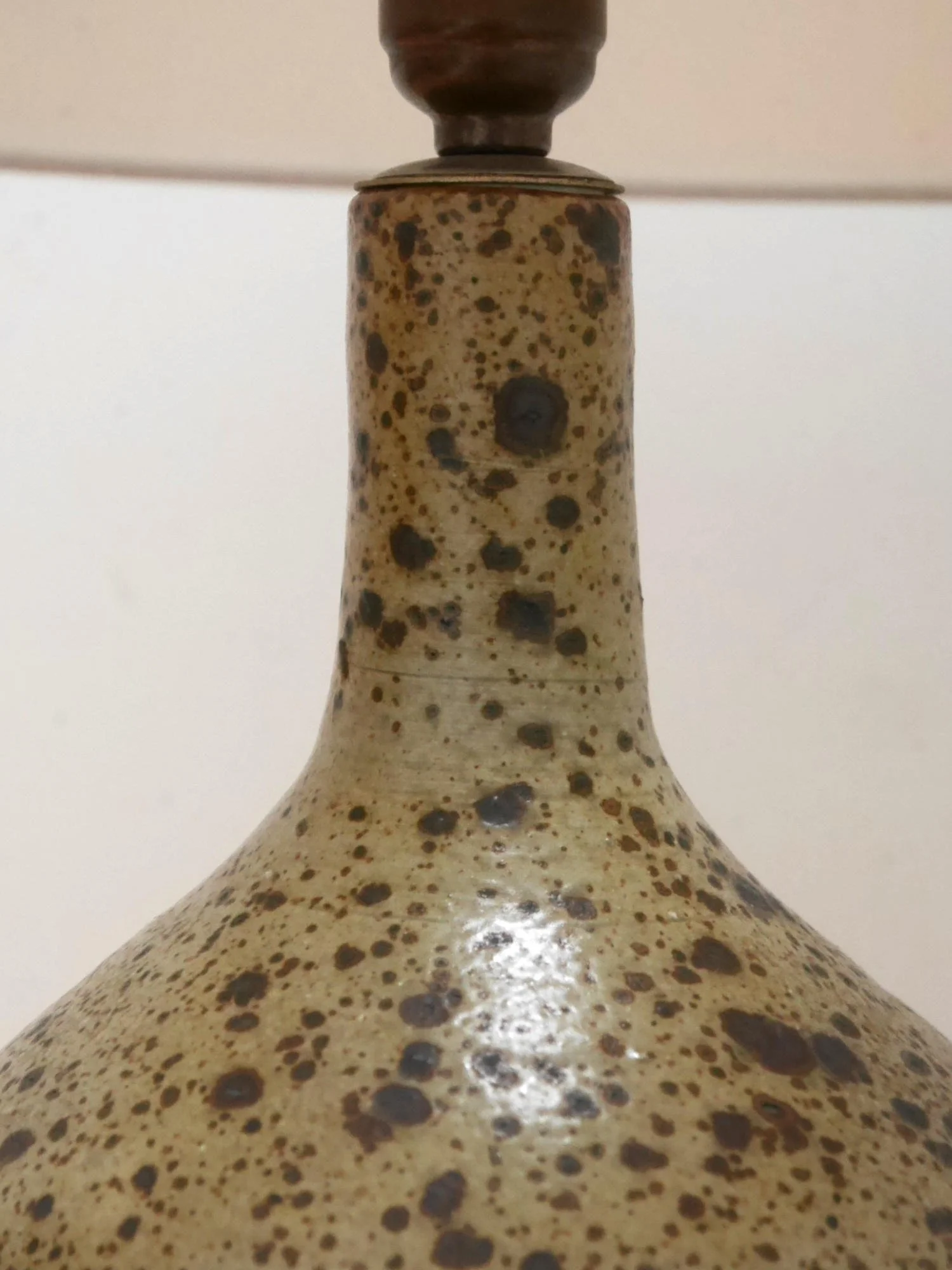 French stoneware 1960s table lamp