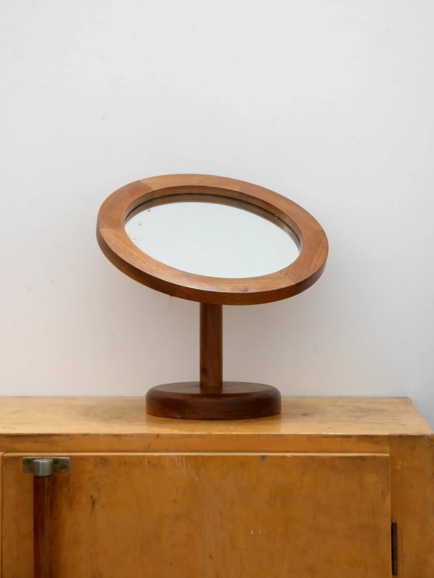 1970s wooden mirror