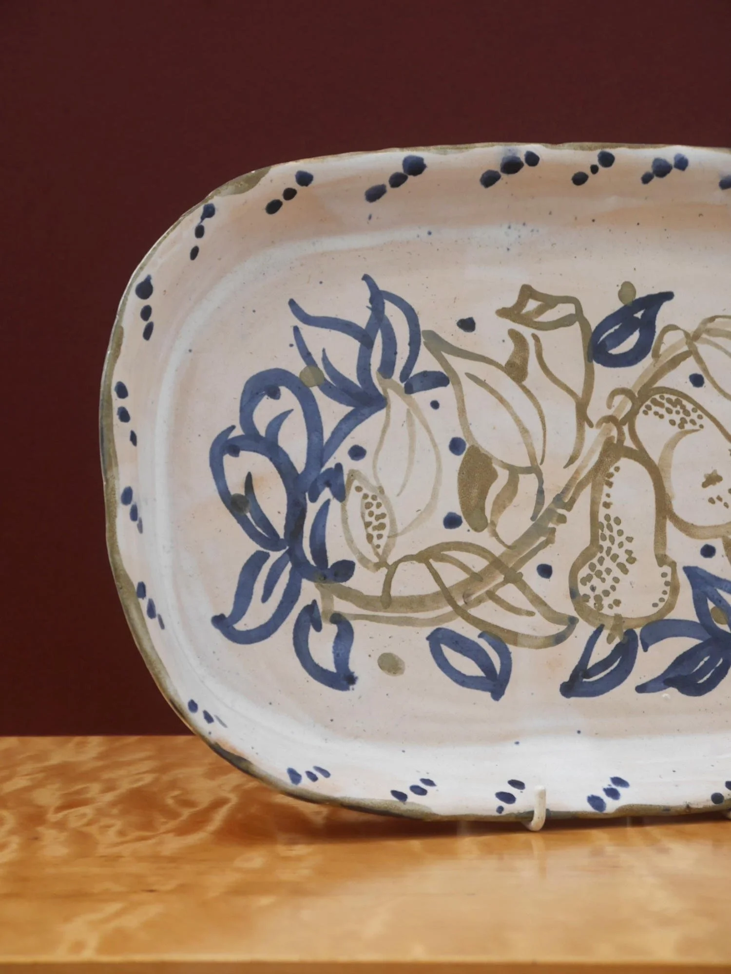 1960s studio pottery platter