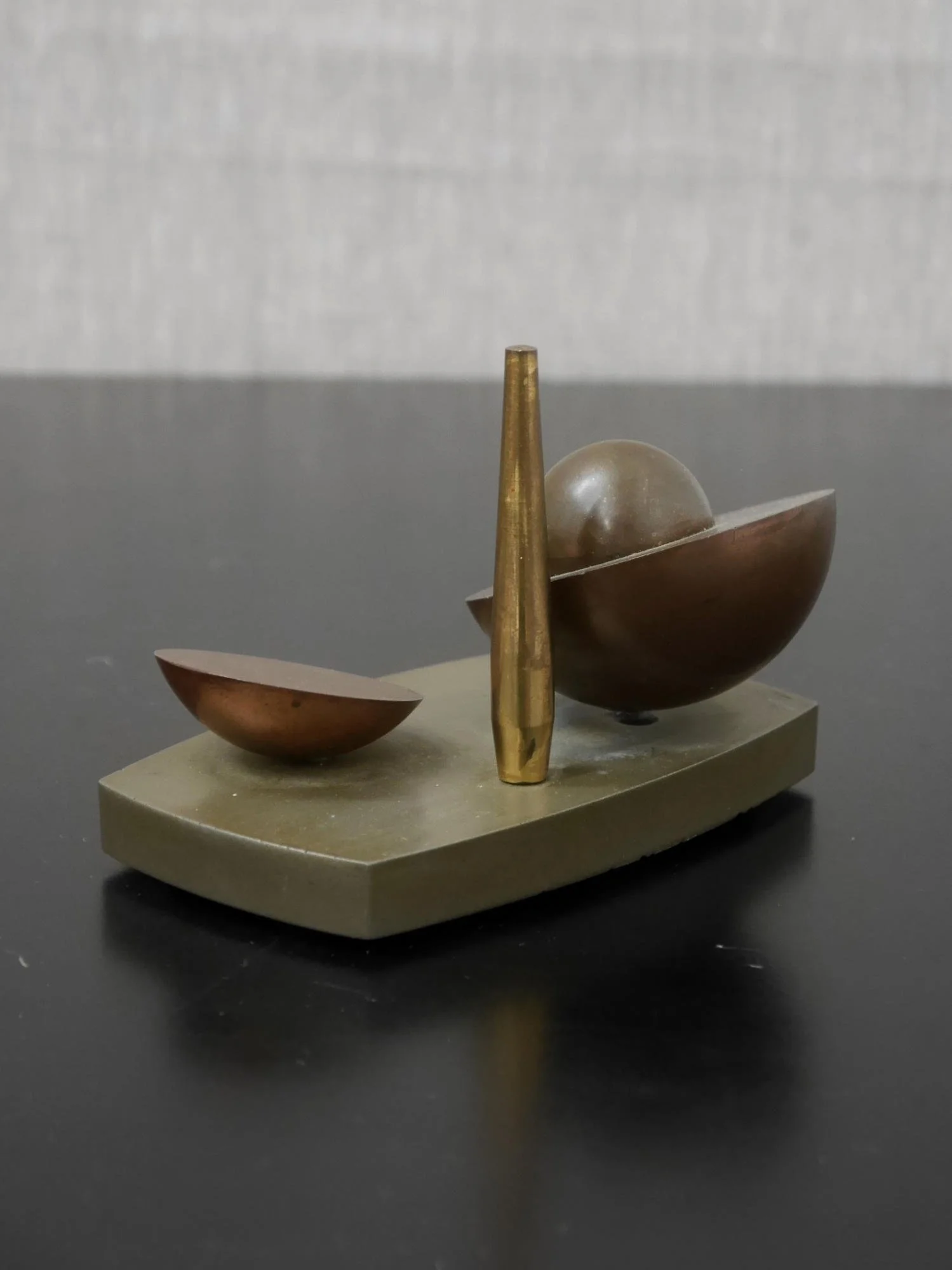 Midcentury abstract brass sculpture
