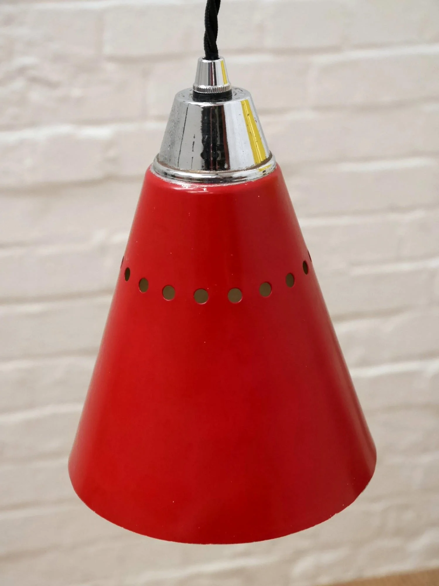 1950s metal pendant lights